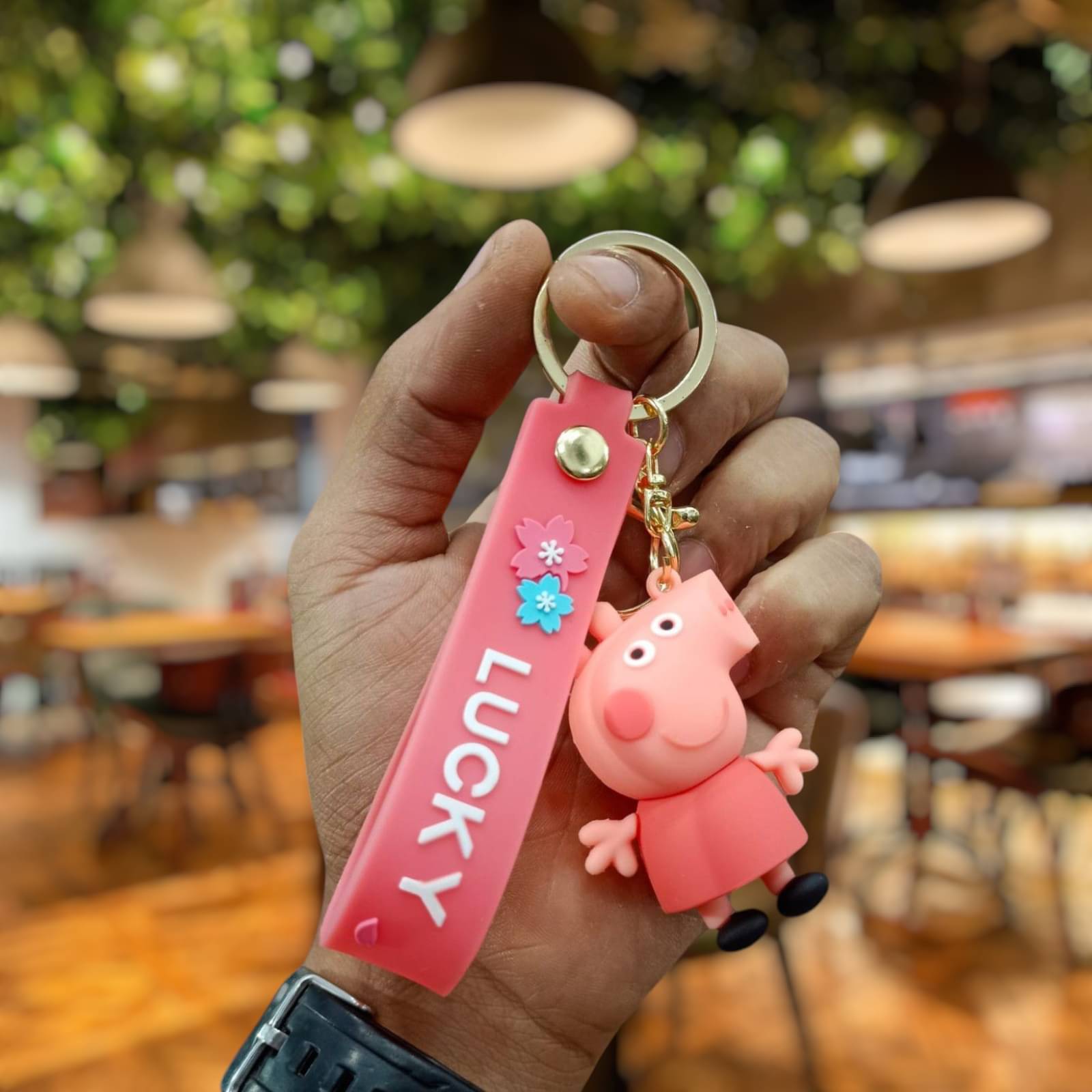GT Gala Time Cute Peppa Pig Silicone 3D Keychain with Metal Keyring Gift Girls Boys Key Chain GT Gala Time Cute Peppa Pig Silicone 3D Keychain with Metal Keyring Gift Girls Boys Key Chain