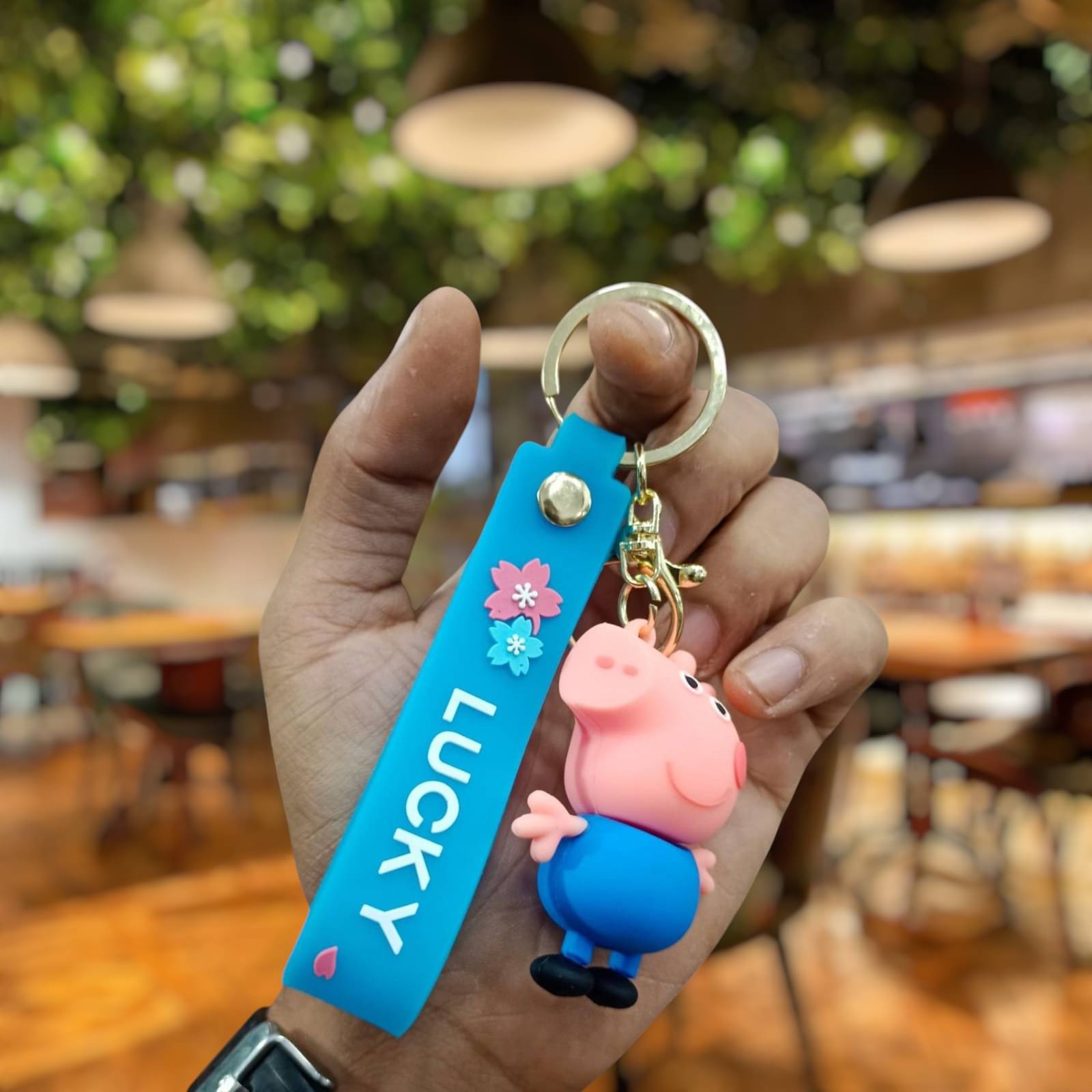 GT Gala Time Cute Blue Peppa Pig Silicone 3D Keychain with Metal Keyring Gift Girls Boys Key Chain GT Gala Time Cute Blue Peppa Pig Silicone 3D Keychain with Metal Keyring Gift Girls Boys Key Chain