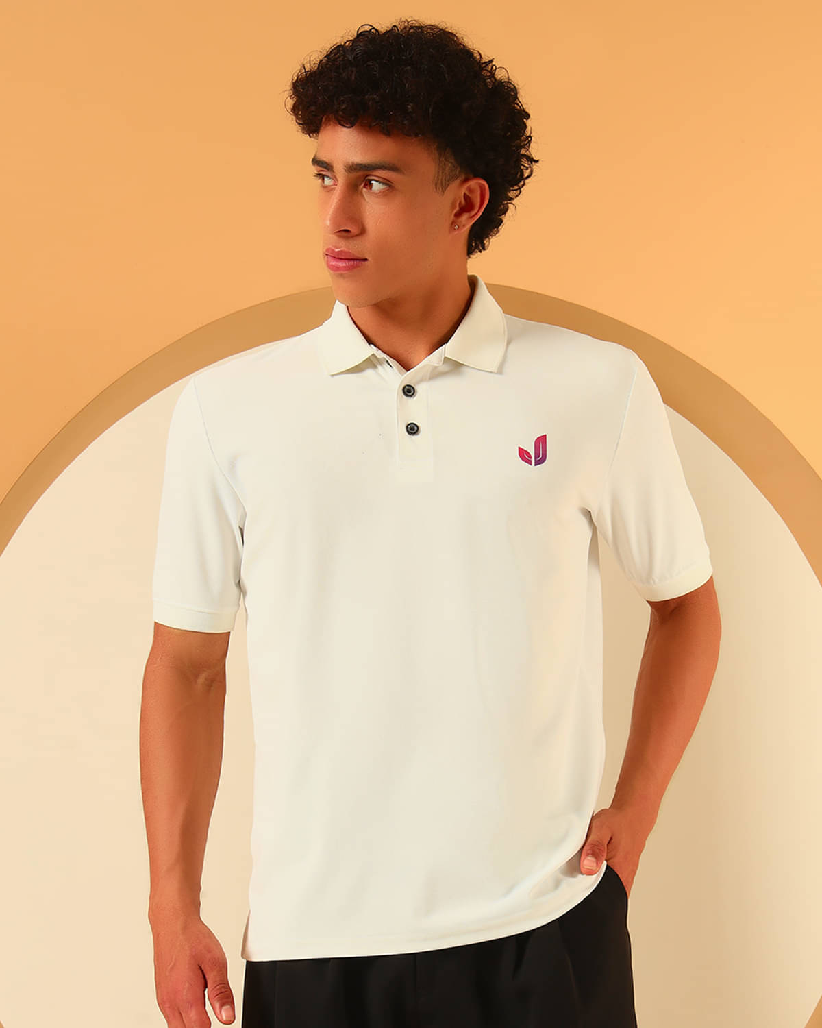 Glito Polyester Slim Fit Solid Half Sleeves Men's Mandarin Collar T-Shirt - White ( Pack of 1 ) Glito Polyester Slim Fit Solid Half Sleeves Men's Mandarin Collar T-Shirt - White ( Pack of 1 )