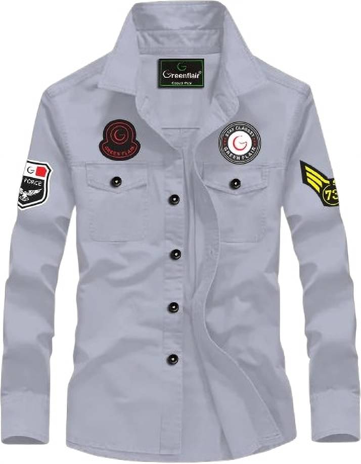 Greenflair Cotton Blend Regular Fit Self Design Full Sleeves Men's Casual Shirt - Grey ( Pack of 1 ) Greenflair Cotton Blend Regular Fit Self Design Full Sleeves Men's Casual Shirt - Grey ( Pack of 1 )