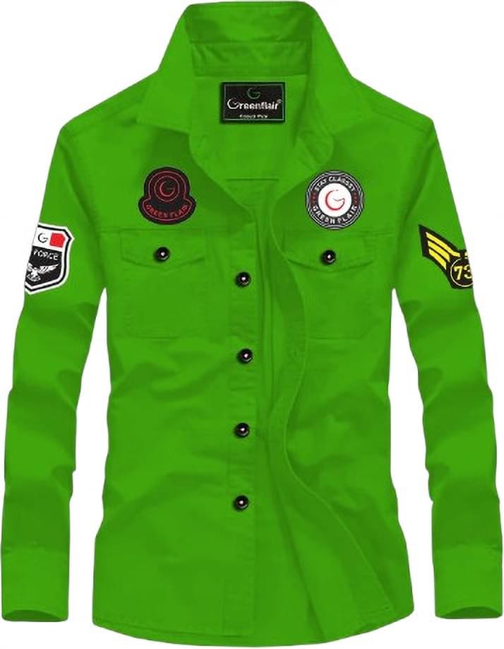Greenflair Cotton Blend Regular Fit Self Design Full Sleeves Men's Casual Shirt - Green ( Pack of 1 ) Greenflair Cotton Blend Regular Fit Self Design Full Sleeves Men's Casual Shirt - Green ( Pack of 1 )