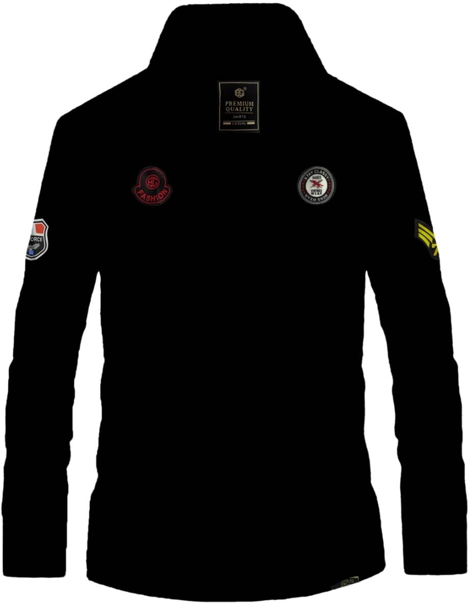 Greenflair Cotton Blend Regular Fit Self Design Full Sleeves Men's Casual Shirt - Black ( Pack of 1 ) Greenflair Cotton Blend Regular Fit Self Design Full Sleeves Men's Casual Shirt - Black ( Pack of 1 )