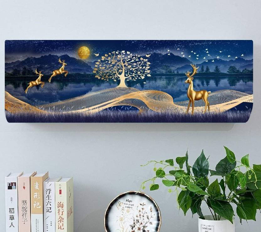 Grisha Single Polyester Blue AC Cover for Split AC Grisha Single Polyester Blue AC Cover for Split AC