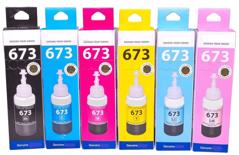     			ID CARTRIDGE 673 Multicolor Color and Black Cartridge for 673 Multicolor Pack of 6 Ink bottle For L800/ L805/ L810/ L850/ L1800