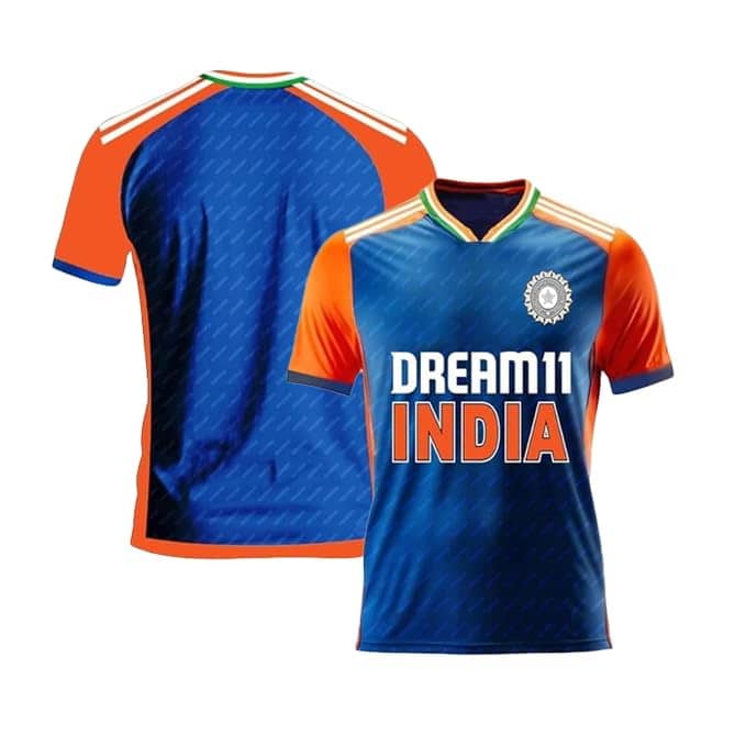 India Orange Color ODI World Cup Cricket Jersey - Sports and Fitness Equipment | Buy online on ZillyBuy