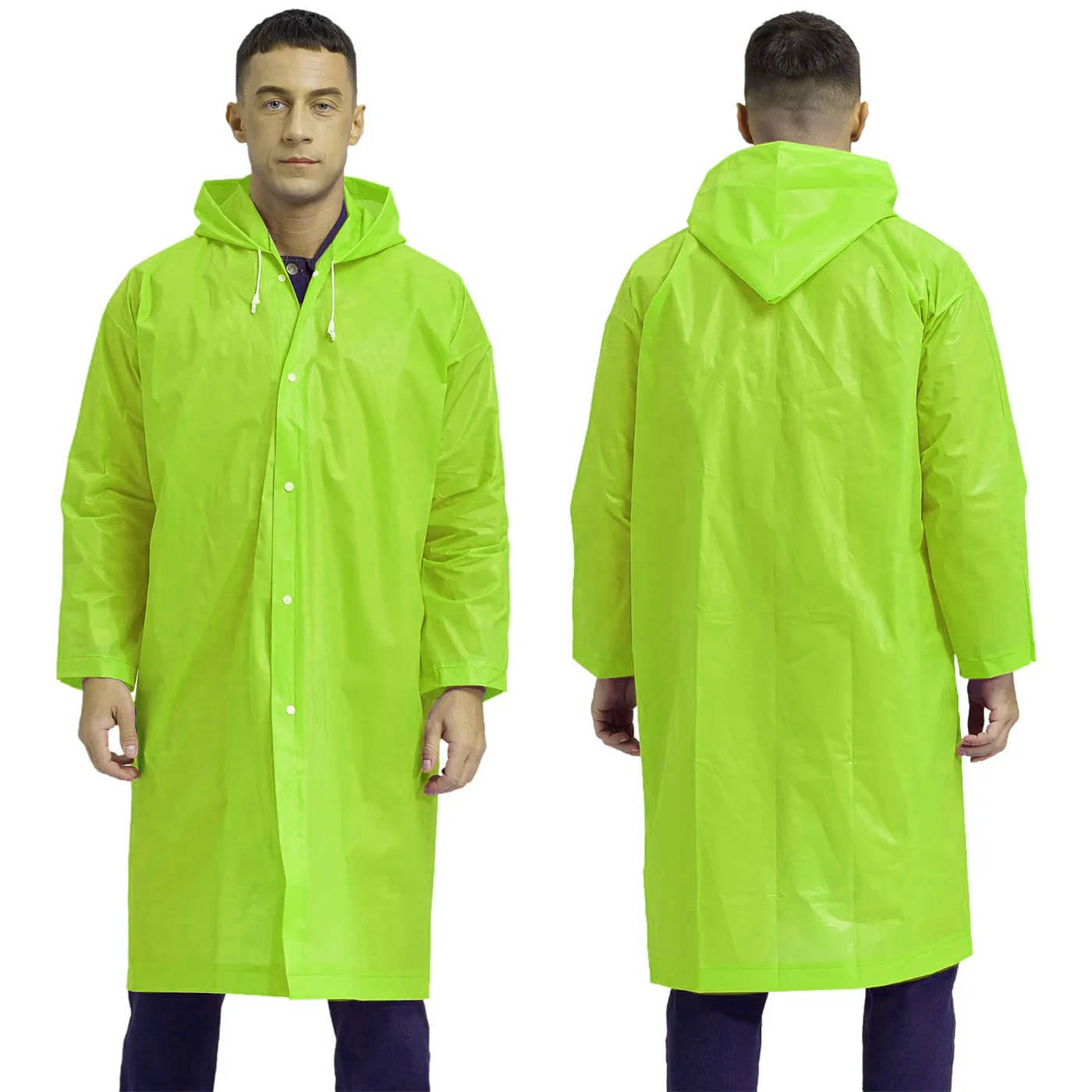     			Infispace Fluorescent Green Nylon Men's Raincoat ( Pack of 1 )