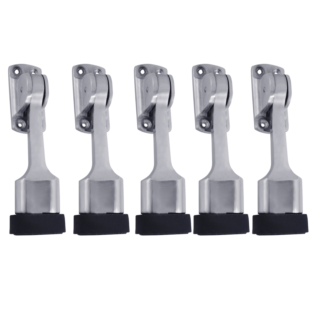 Malaikah Bullet Chrome Plating Heavy Duty Gate Stopper for The Door with Rubber Grip 5-Inch Long Door Stopper for Wooden Door Pack Of 5 Door Mounted Malaikah Bullet Chrome Plating Heavy Duty Gate Stopper for The Door with Rubber Grip 5-Inch Long Door Stopper for Wooden Door Pack Of 5 Door Mounted
