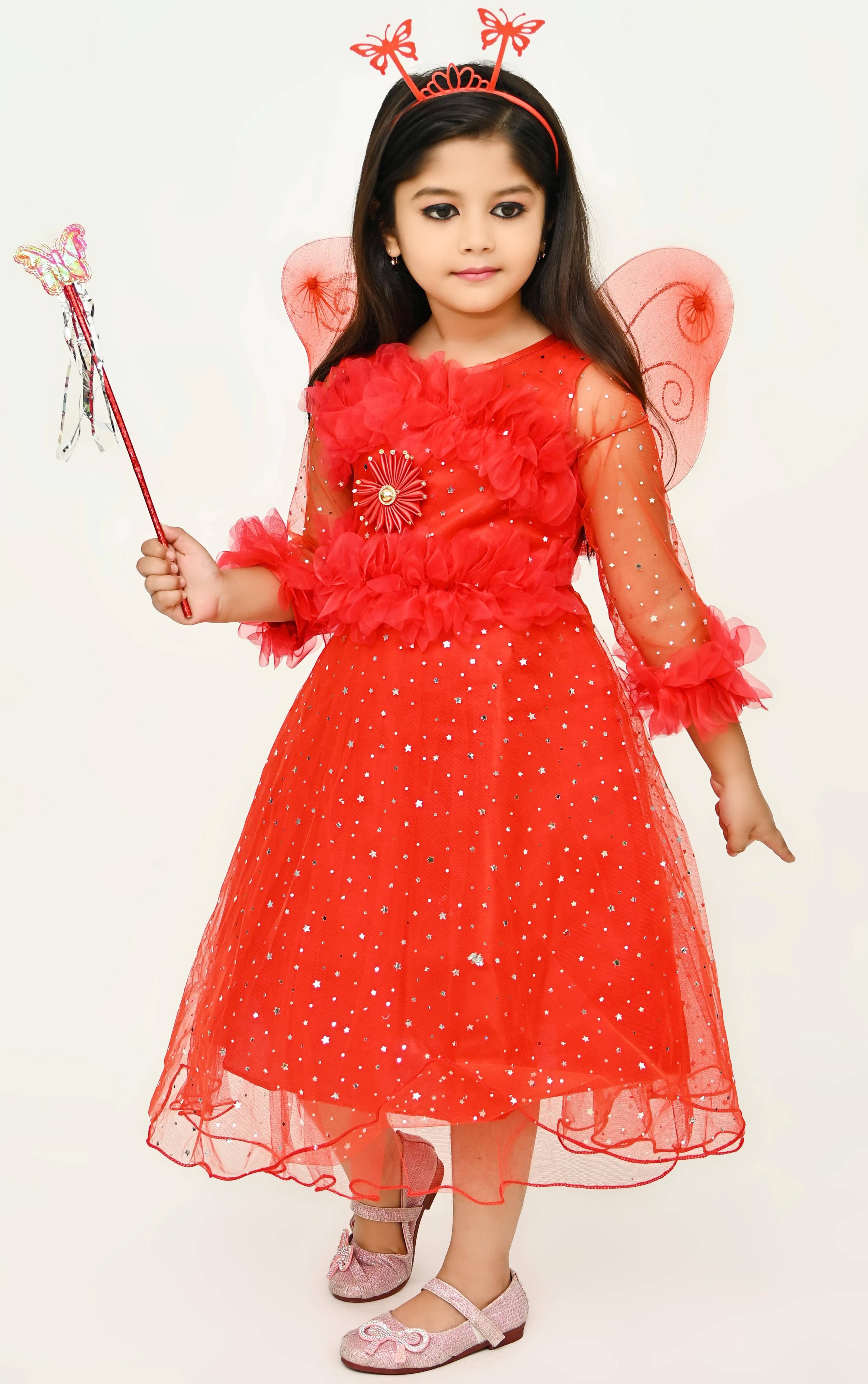 NTD FASHION Girls Occasion - Character Costume ( Red ) NTD FASHION Girls Occasion - Character Costume ( Red )