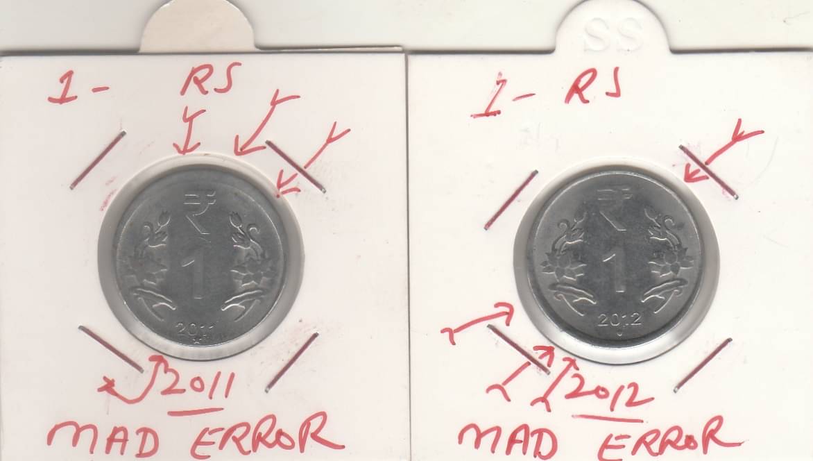 NUMISMATTECLY RARE AND COLLECTIBLE - COMMOMORATIVE-1-RS- YEAR-2011-2012- TWO COINS SET- WITH MAD ERROR- SET. WIGHT-3.79- GRAMS-STEEL METAL.. IN EXTRA FINE CONDITION HIGHLY COLLECTIBLE .CHECK PICTURE CAREFFULLY BEFORE ORDER PLEASE DONT PLACE FAKE ORDER. NUMISMATTECLY RARE AND COLLECTIBLE - COMMOMORATIVE-1-RS- YEAR-2011-2012- TWO COINS SET- WITH MAD ERROR- SET. WIGHT-3.79- GRAMS-STEEL METAL.. IN EXTRA FINE CONDITION HIGHLY COLLECTIBLE .CHECK PICTURE CAREFFULLY BEFORE ORDER PLEASE DONT PLACE FAKE ORDER.