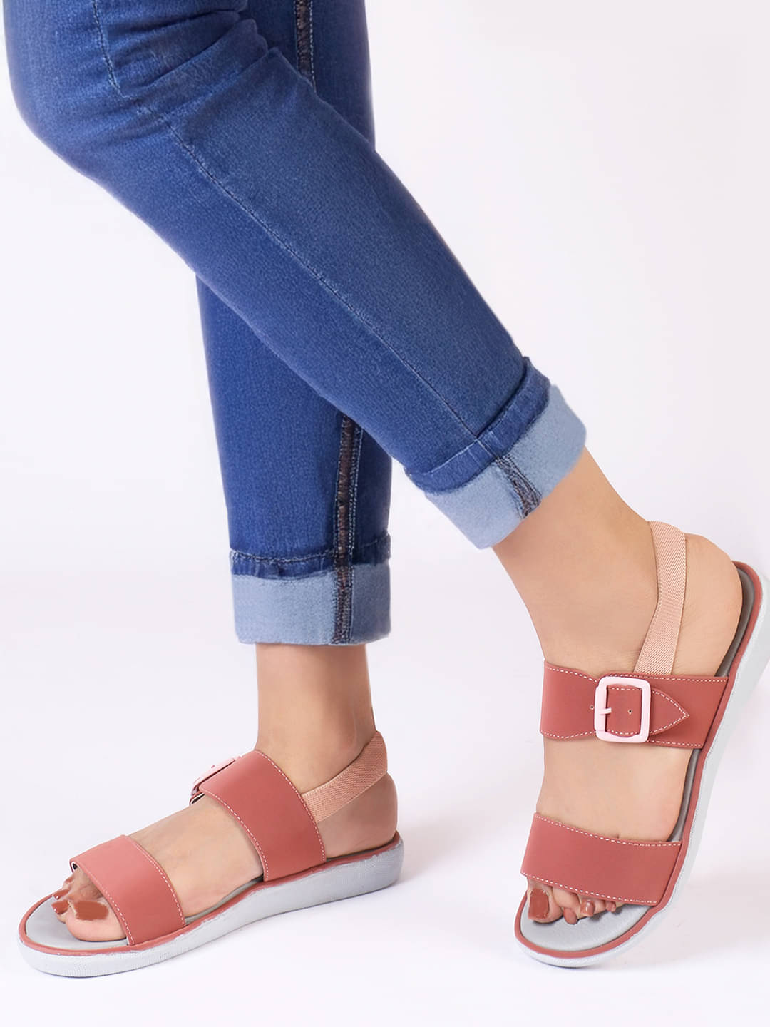     			PLANET WALK Peach Women's Flats