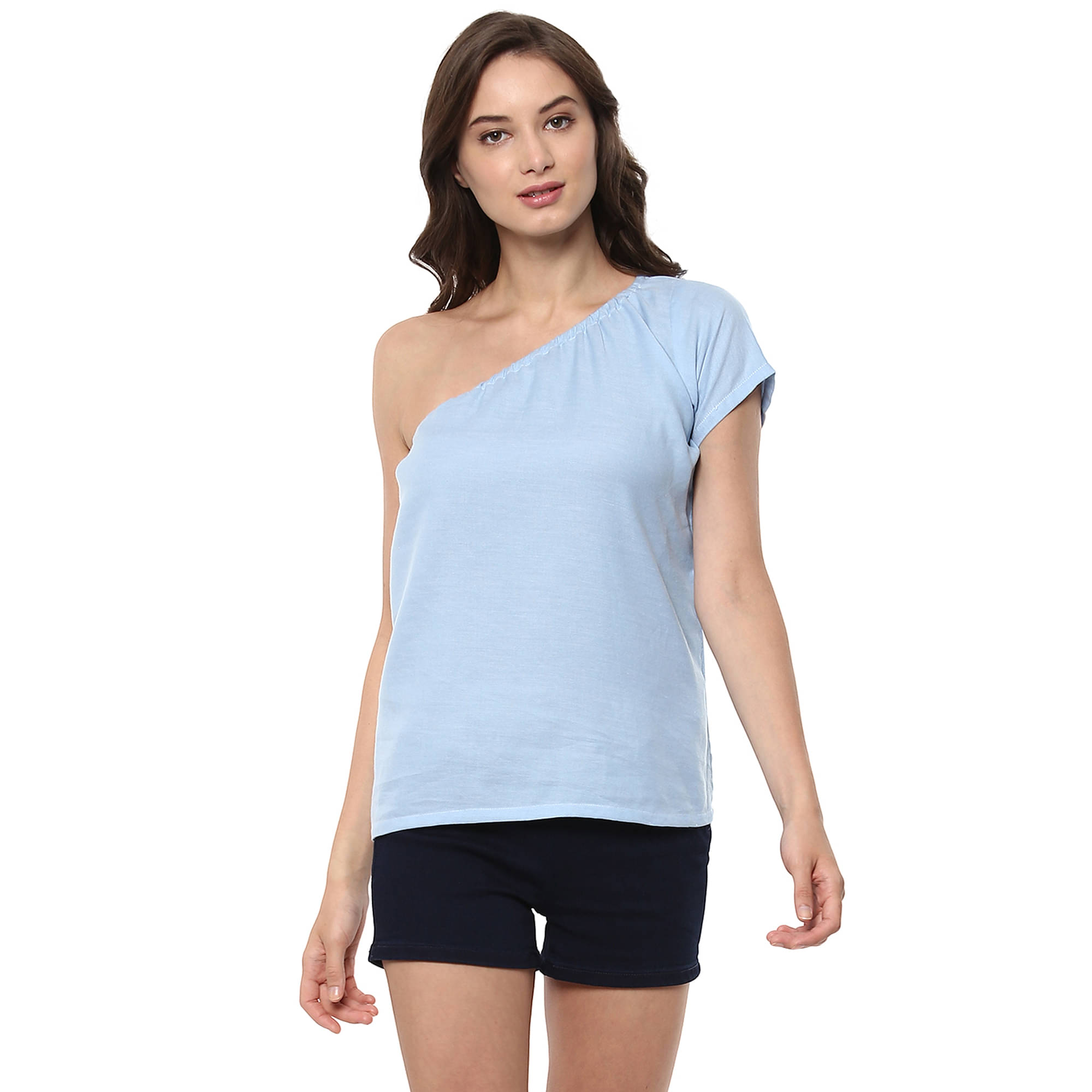 Pannkh Women's Cotton Regular Top ( Blue ) Pannkh Women's Cotton Regular Top ( Blue )