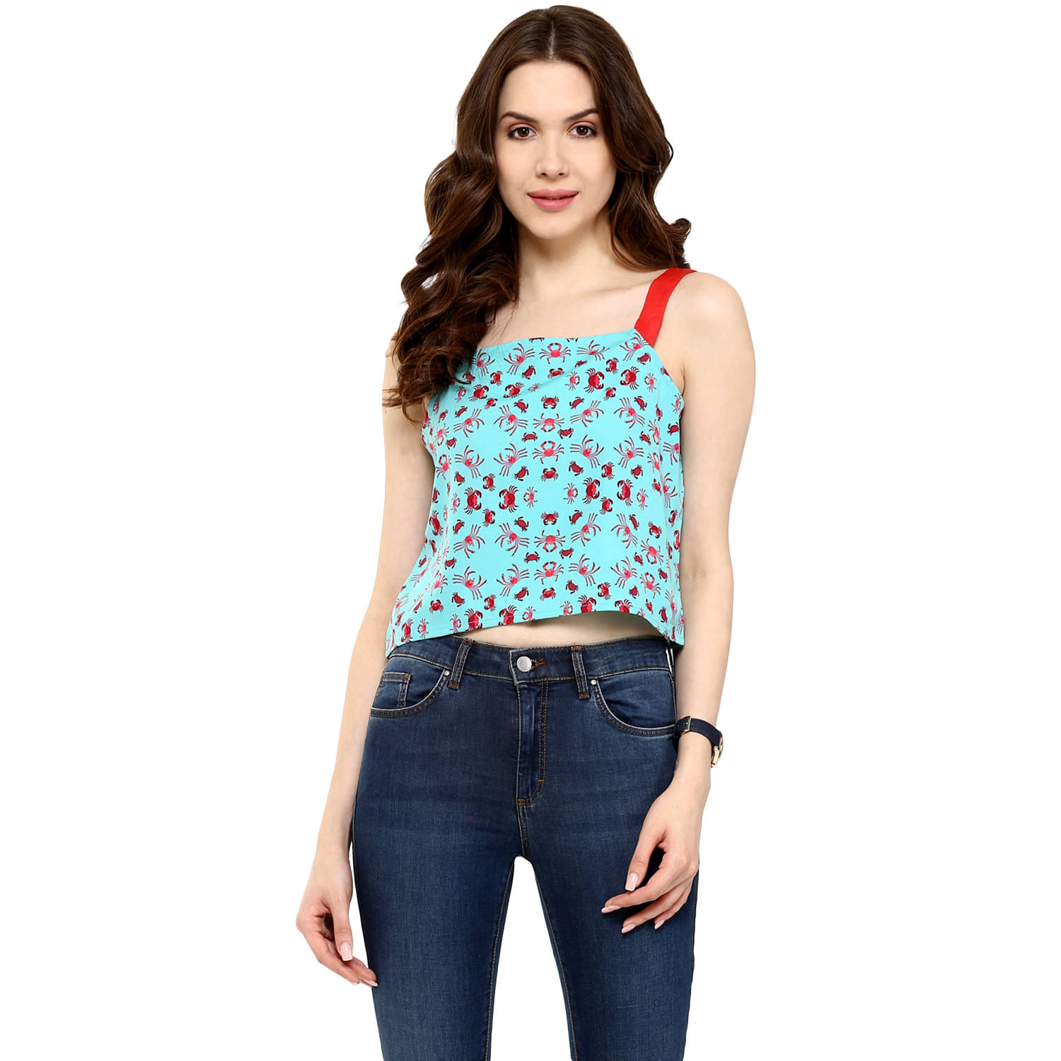 Pannkh Women's Polyester Regular Top ( Green ) Pannkh Women's Polyester Regular Top ( Green )