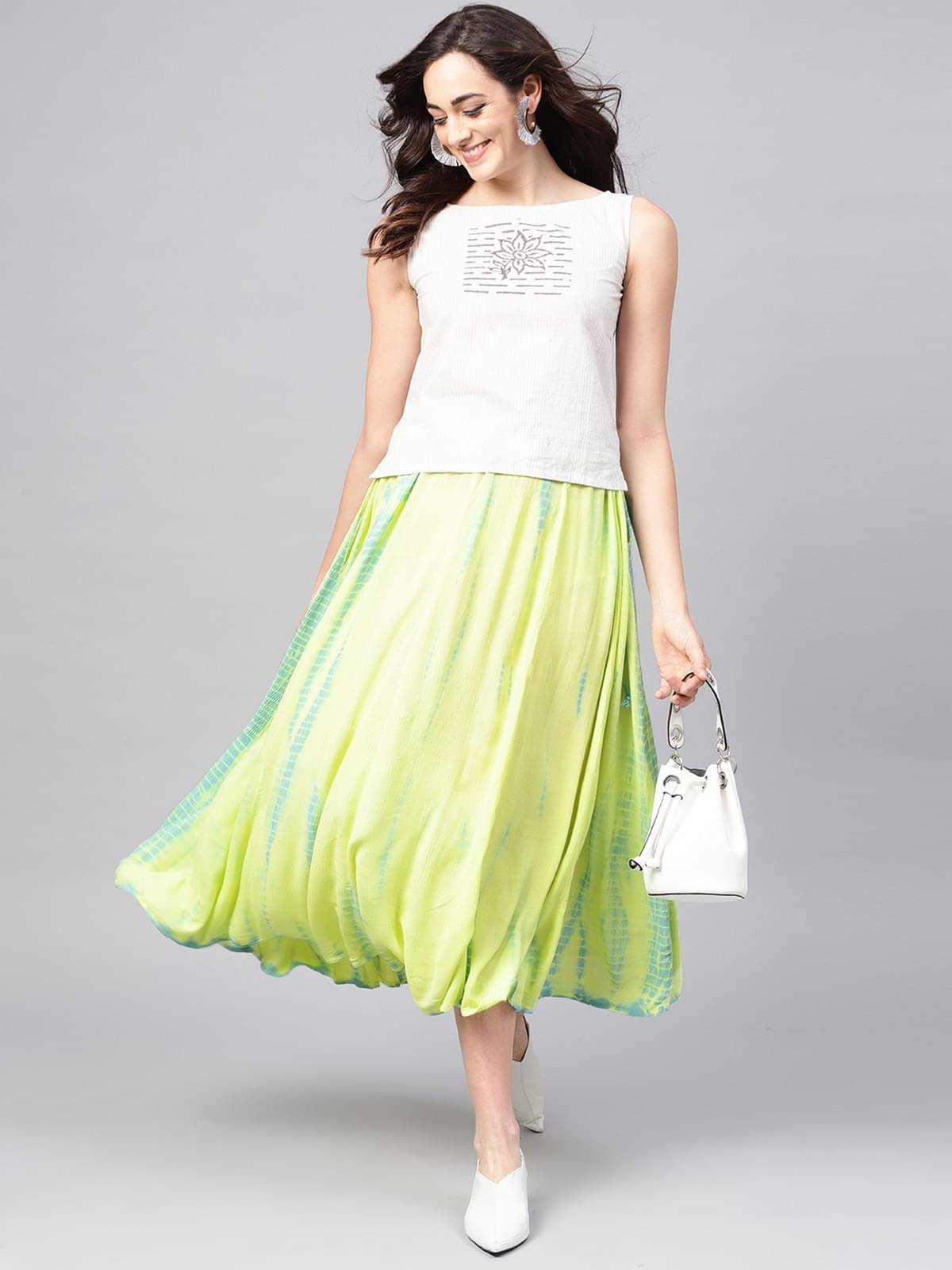     			Pannkh Multi Color Viscose Women's Flared Skirt ( Pack of 1 )