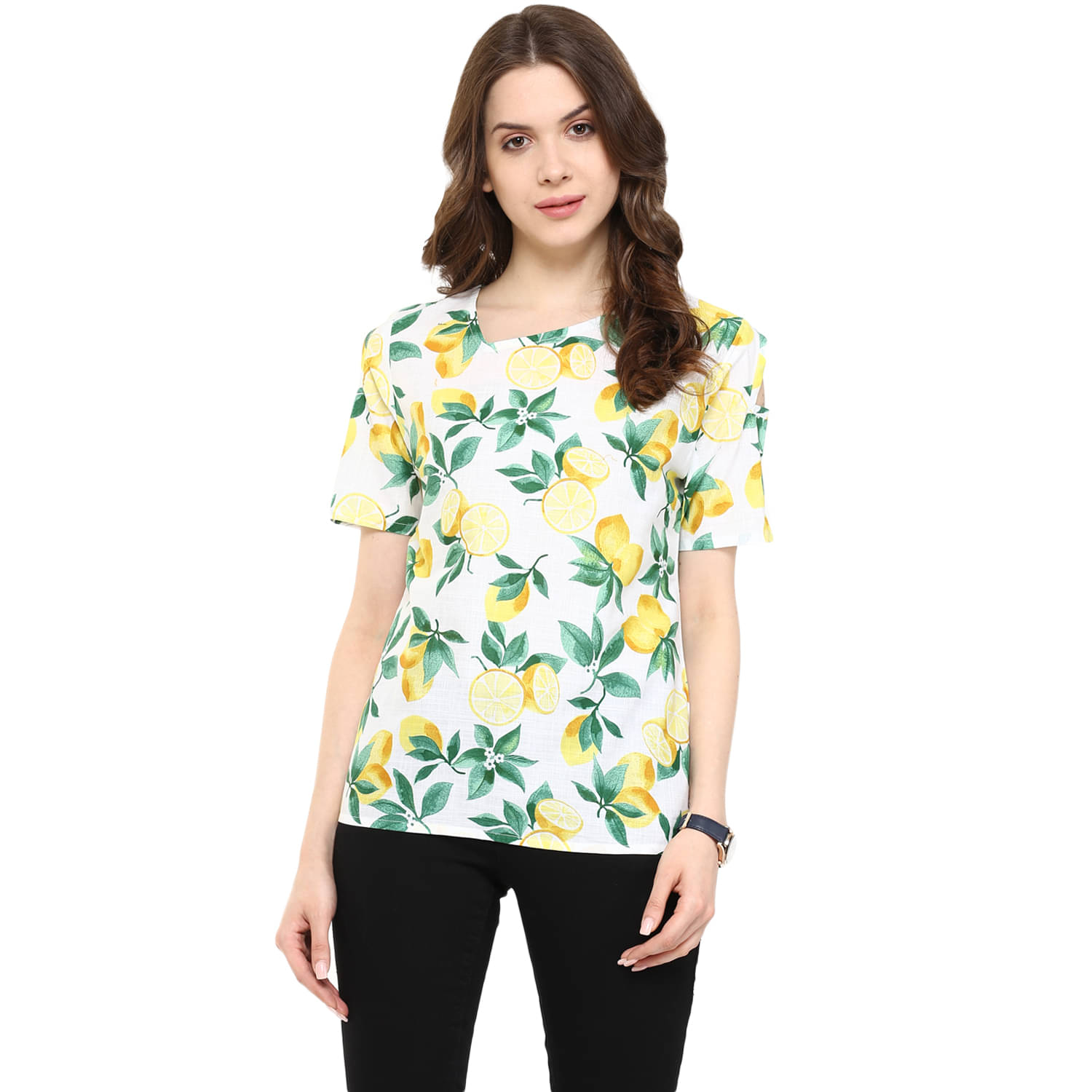 Pannkh Women's Cotton Regular Top ( White )     			Pannkh Women's Cotton Regular Top ( White )