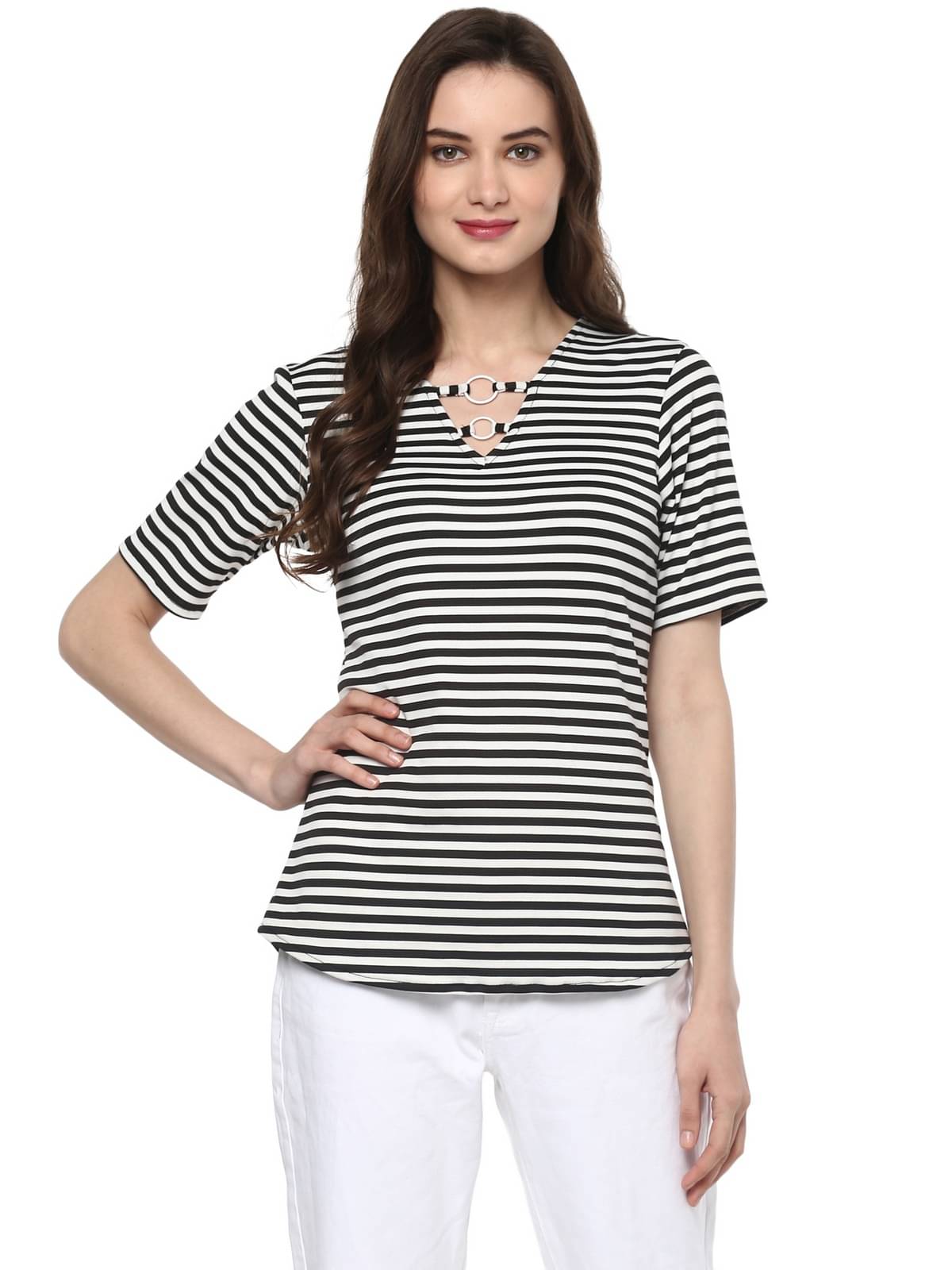 Pannkh White Viscose Women's Regular Top ( Pack of 1 ) Pannkh White Viscose Women's Regular Top ( Pack of 1 )