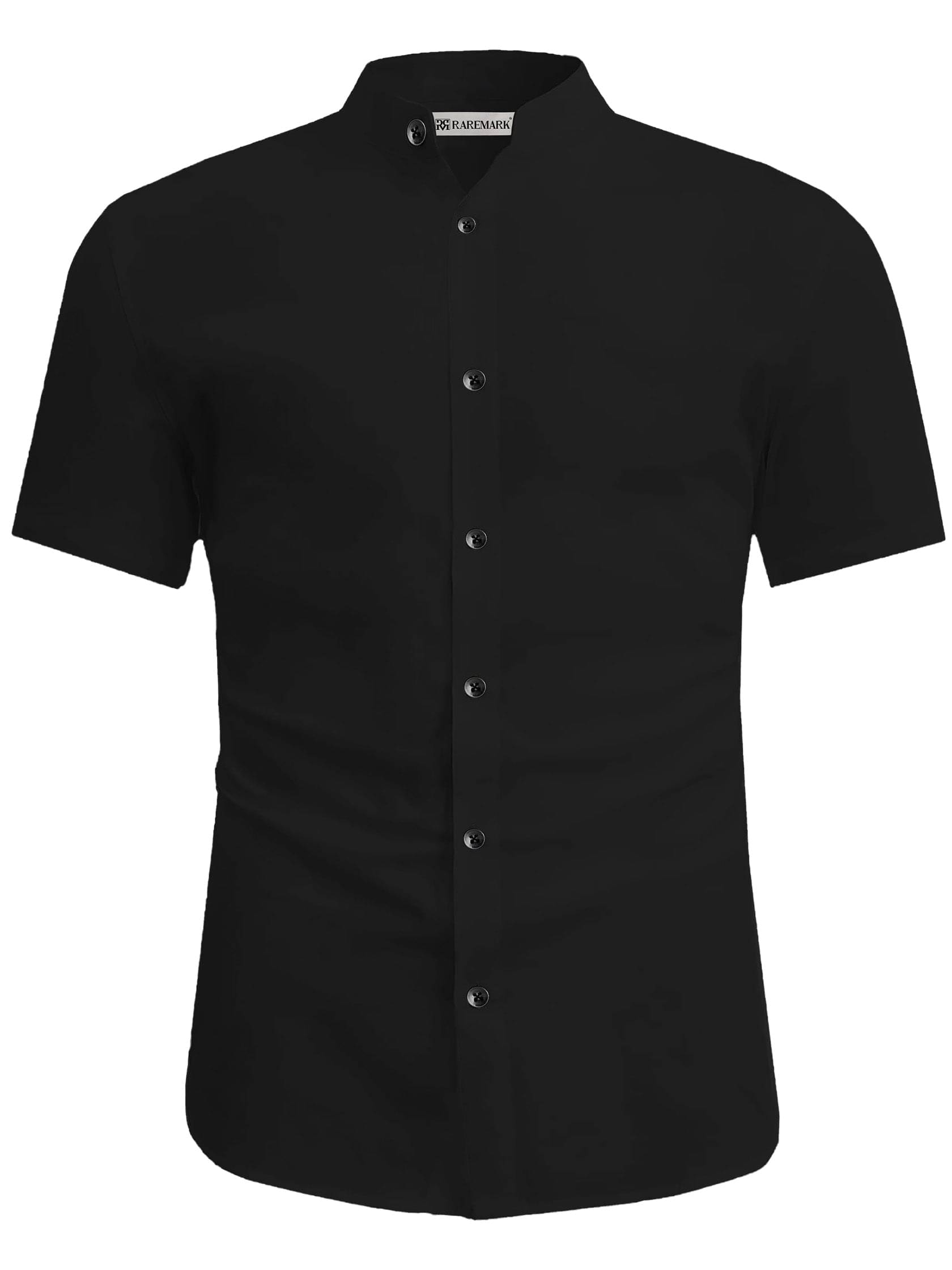     			RAREMARK Cotton Blend Slim Fit Solids Full Sleeves Men's Casual Shirt - Black ( Pack of 1 )