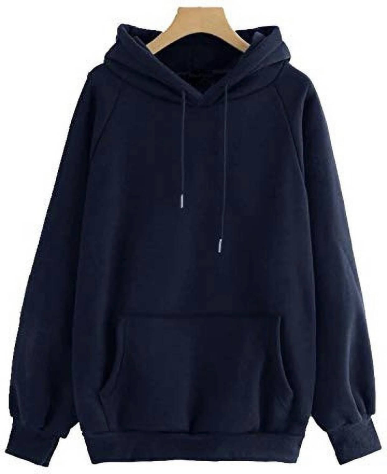 RATSHIKA Women Fleece Hooded Sweatshirt ( Navy Blue )     			RATSHIKA Women Fleece Hooded Sweatshirt ( Navy Blue )