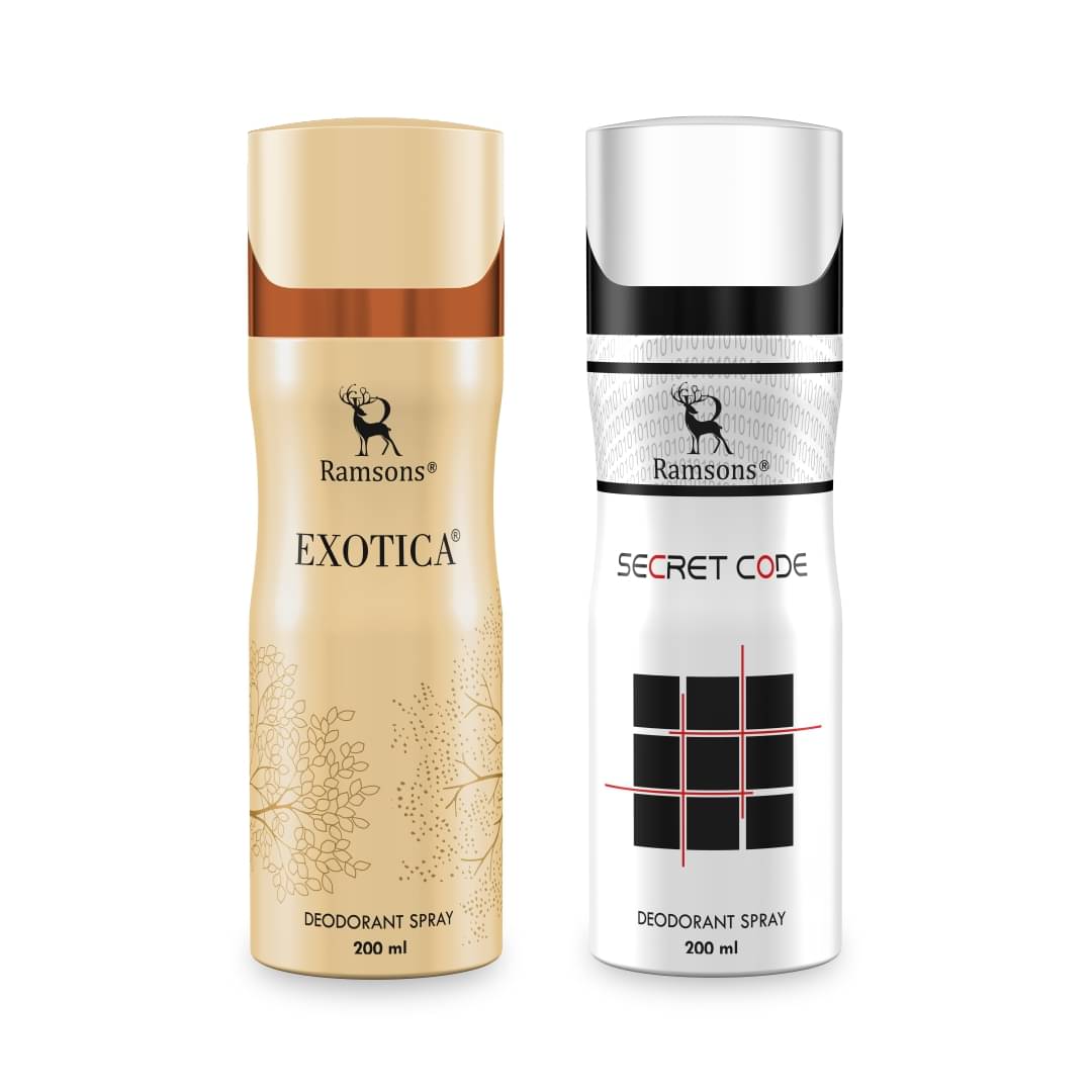 Ramsons Exotica & Secret Code Deodorant Spray for Unisex 400 ml ( Pack of 2 ) Ramsons Exotica & Secret Code Deodorant Spray for Unisex 400 ml ( Pack of 2 )