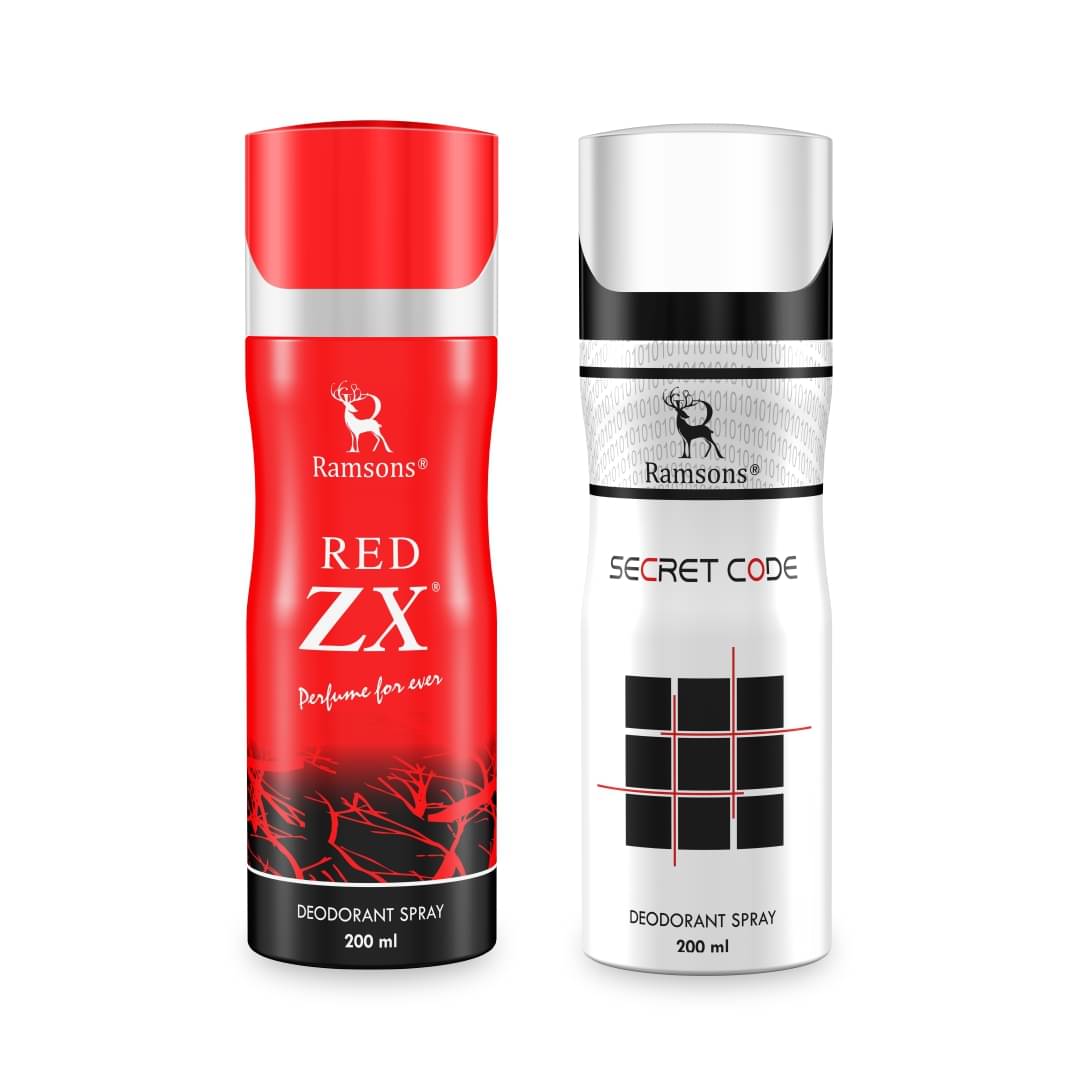     			Ramsons - RED ZX & SECRET CODE Deo for Men 200ml each ( Pack of 2 )