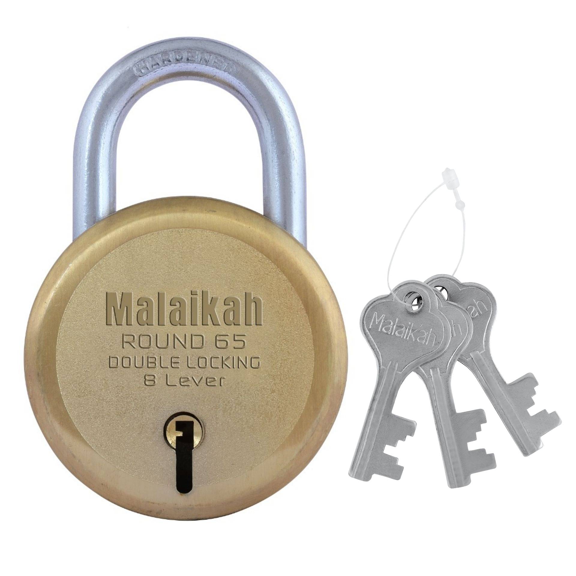 Round 65mm Double Locking 8 Lever With 3 Keys Round Padlock Round 65mm Double Locking 8 Lever With 3 Keys Round Padlock
