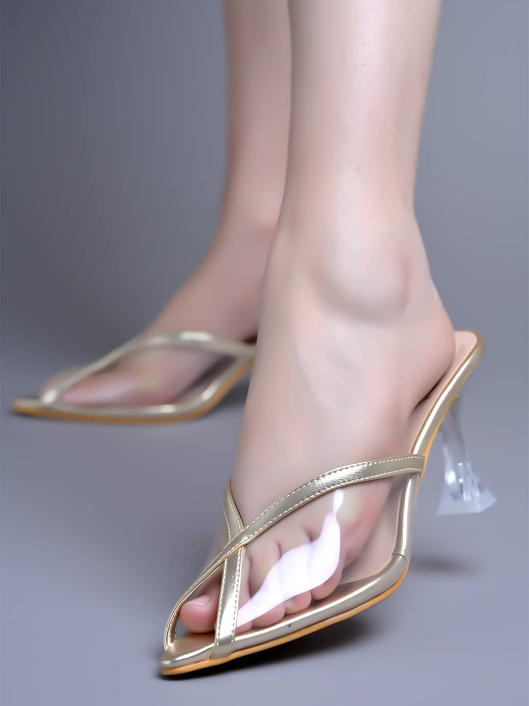     			Shoetopia Gold Women's Pumps Heels