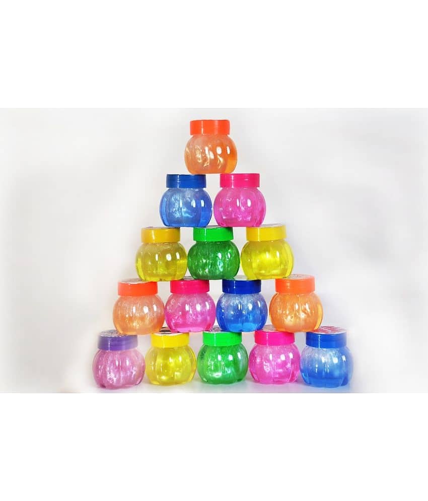 Slime Crystal Clay Soft Jelly Toys for Kids Baby Slime Clay Dough Ultra Light Modeling Magic Foam Slime Kit Set for Girls Boys Slime Craft with Glitter (Pack of 12) - Stationery | Buy online on ZillyBuy
