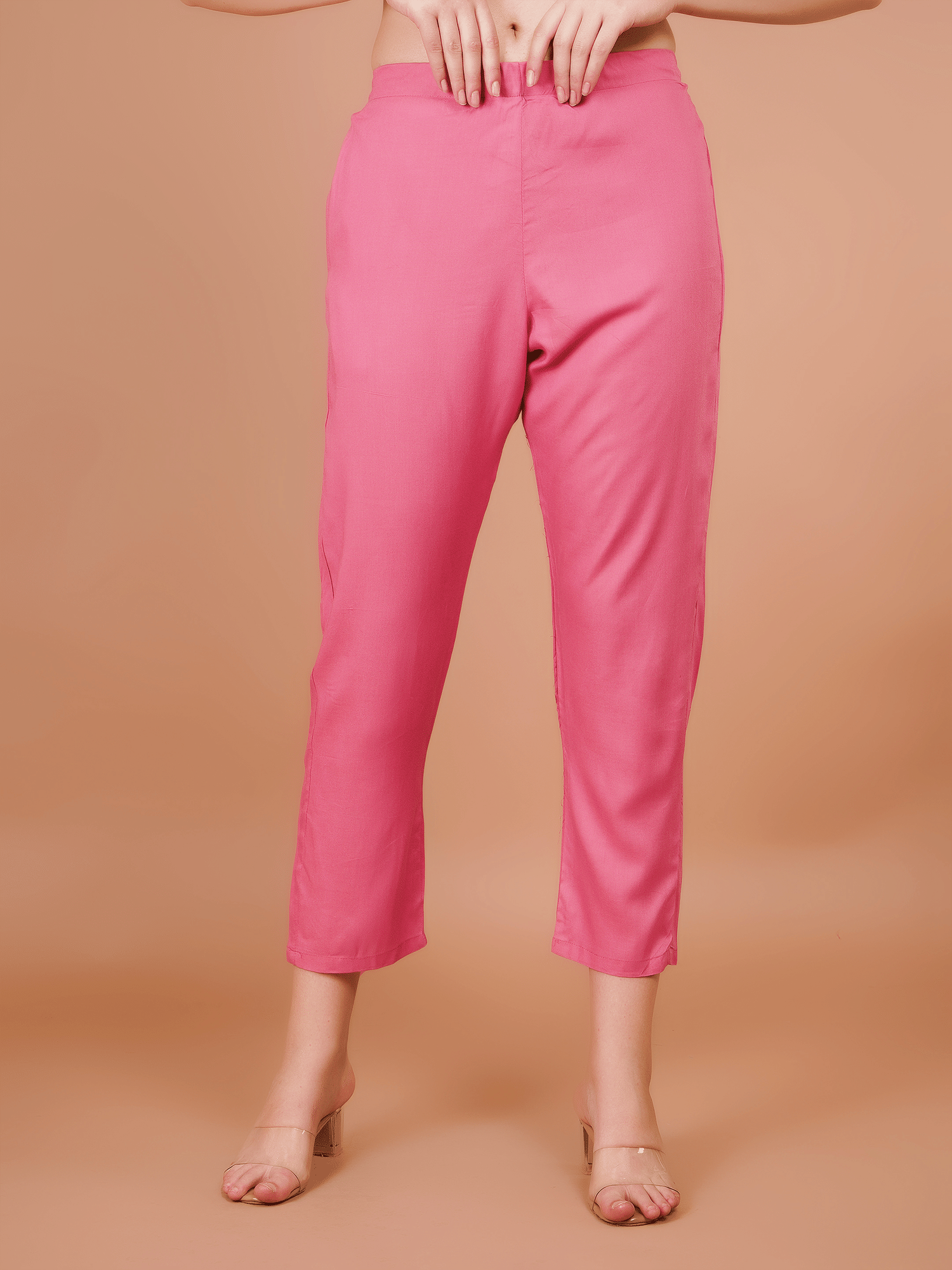     			Sufiana Pack of 1 Cotton Regular Women's Formal Pants ( Pink )