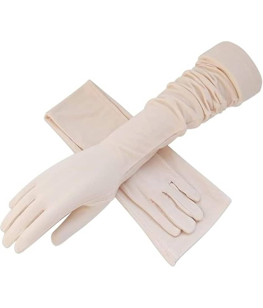 THRIFTKART Beige Women's UV Protection Gloves ( Pack of 1 ) - Dupattas & Shawls | Buy online on ZillyBuy