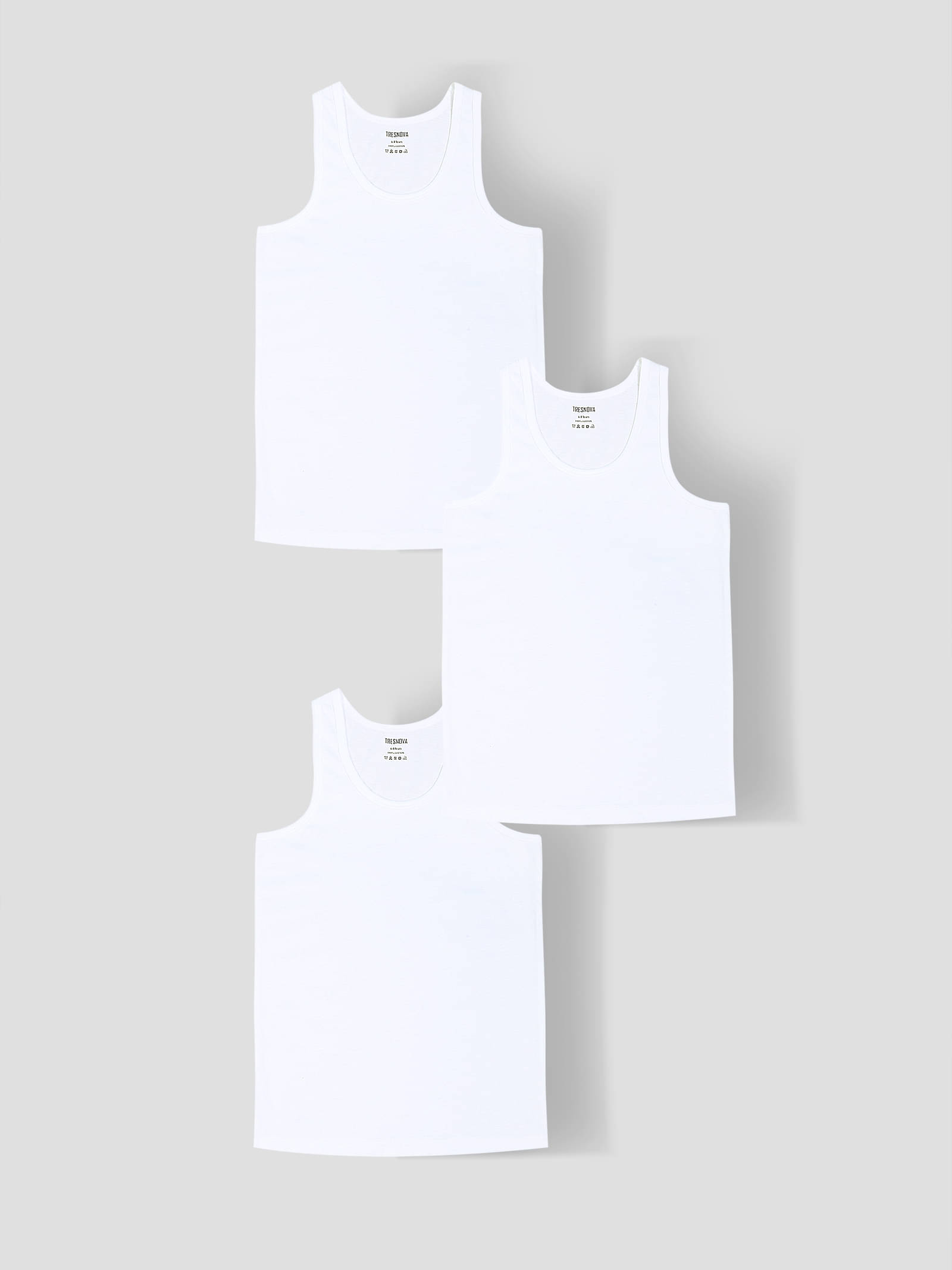     			TRESNOVA Pack of 3 Boys Cotton Vest ( Multi )