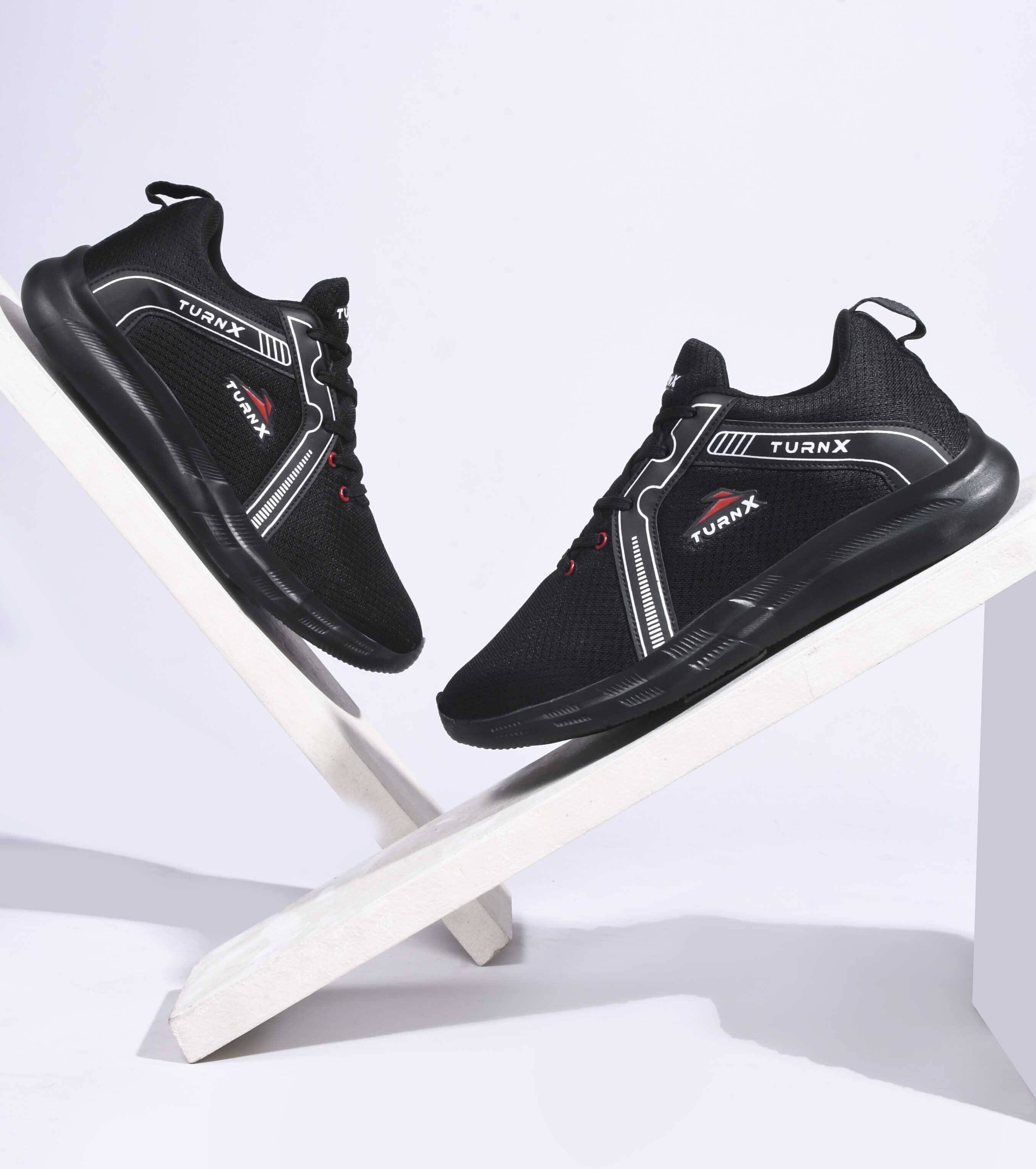     			Turnx Sports Smart_Black Black Men's Sports Running Shoes