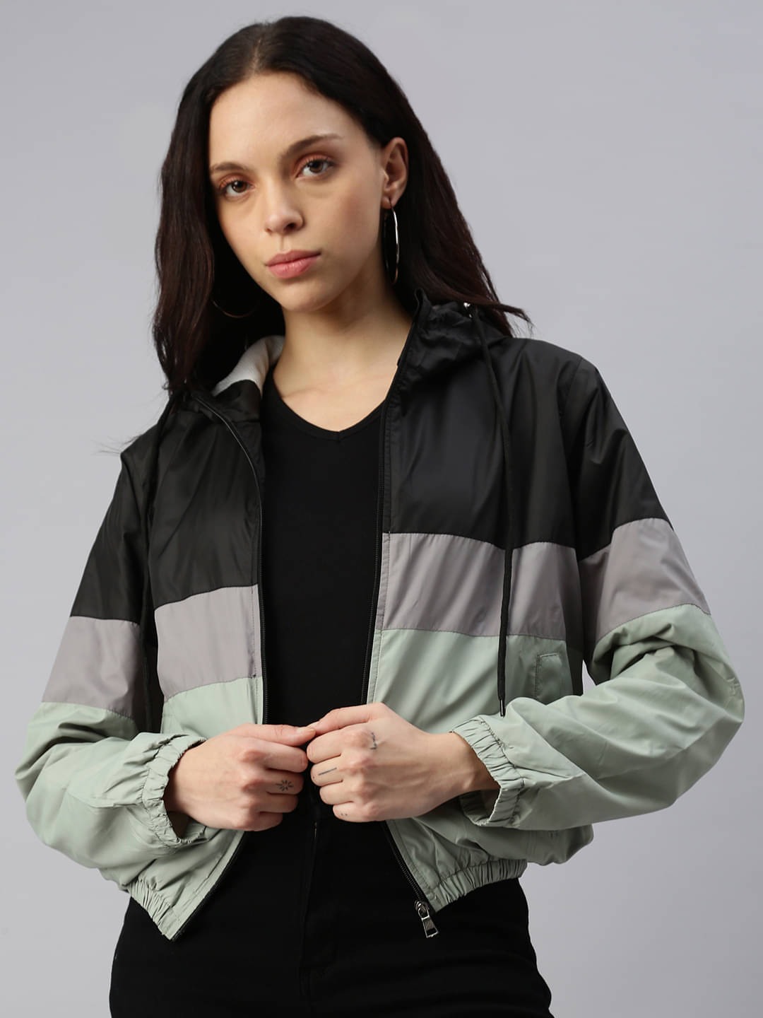 VOXATI - Polyester Blend Black Jackets VOXATI - Polyester Blend Black Jackets