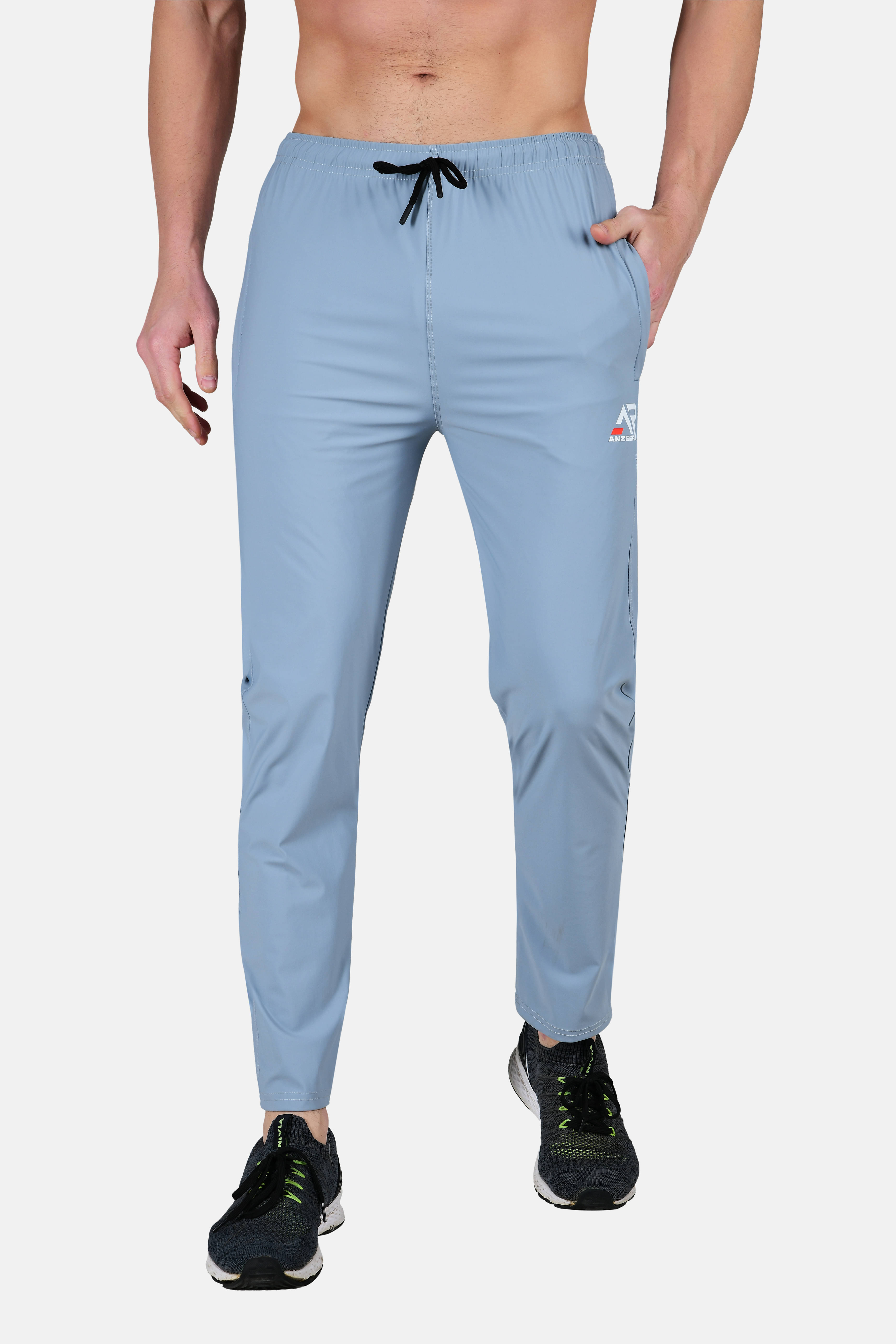 anzeer Light Blue Lycra Men's Trackpants ( Pack of 1 ) anzeer Light Blue Lycra Men's Trackpants ( Pack of 1 )
