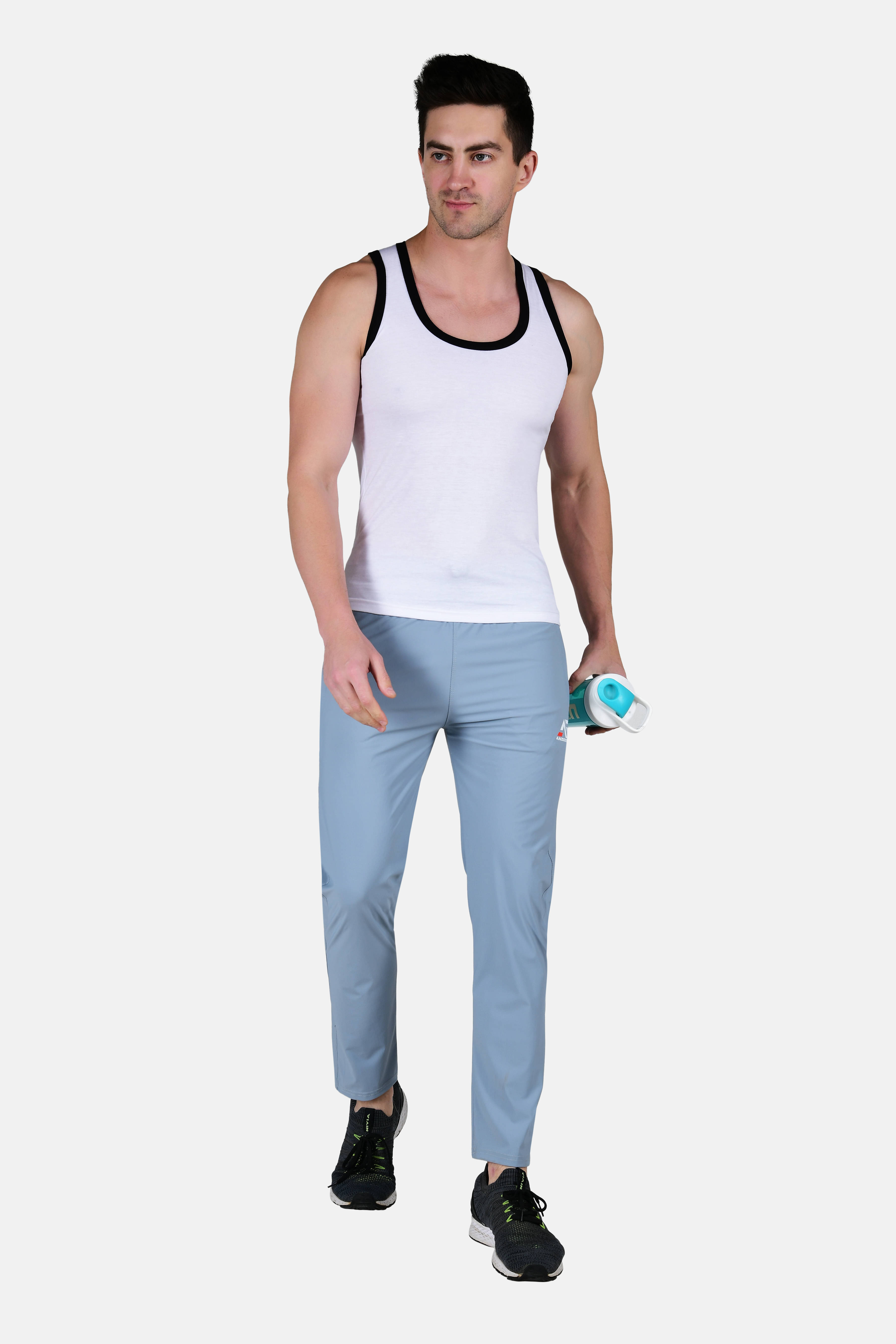 anzeer Light Blue Lycra Men's Trackpants ( Pack of 1 )     			anzeer Light Blue Lycra Men's Trackpants ( Pack of 1 )