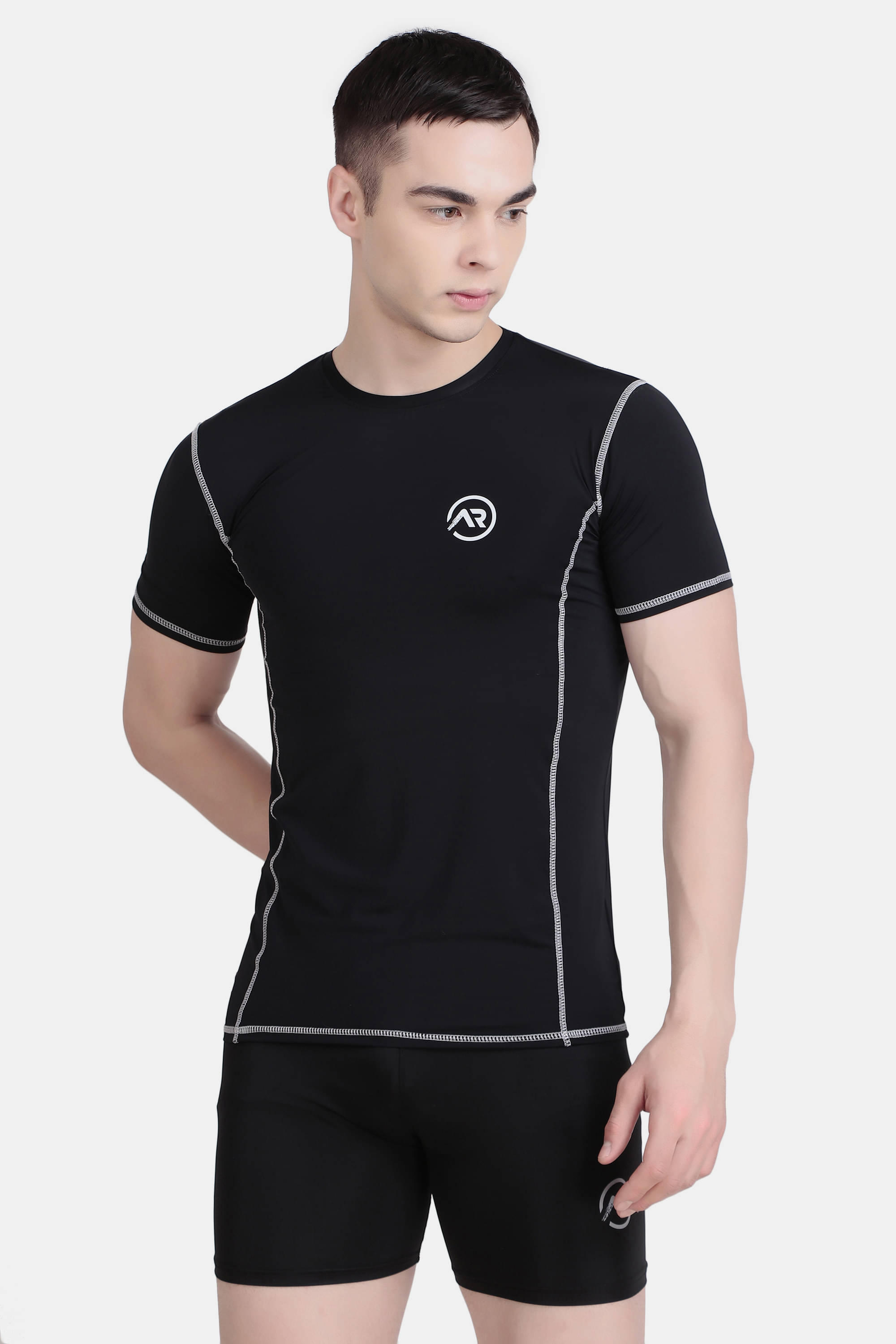anzeer Polyester Slim Fit Printed Half Sleeves Men's Round T-Shirt - Black ( Pack of 1 )     			anzeer Polyester Slim Fit Printed Half Sleeves Men's Round T-Shirt - Black ( Pack of 1 )