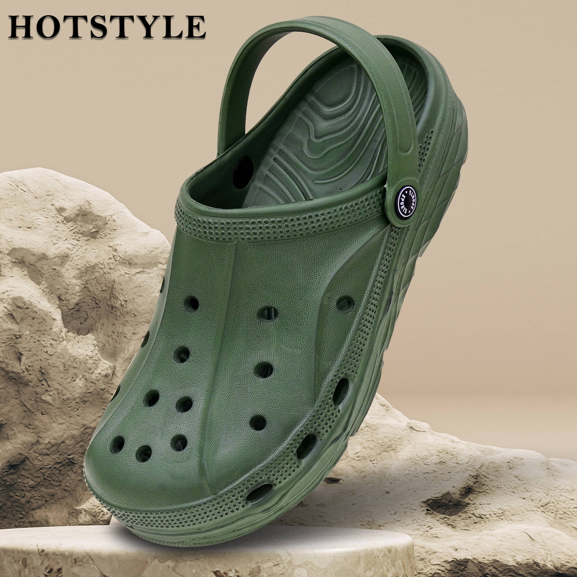     			hotstyle - Green Men's Clogs