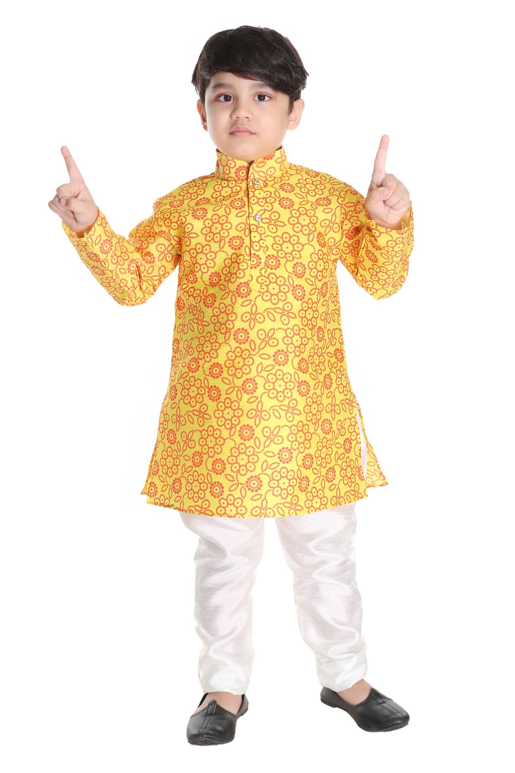 s muktar garments Baby Boys Satin Ethnic - Pattern Kurta Pyjama Set ( Multicolor , Pack of 1 ) s muktar garments Baby Boys Satin Ethnic - Pattern Kurta Pyjama Set ( Multicolor , Pack of 1 )