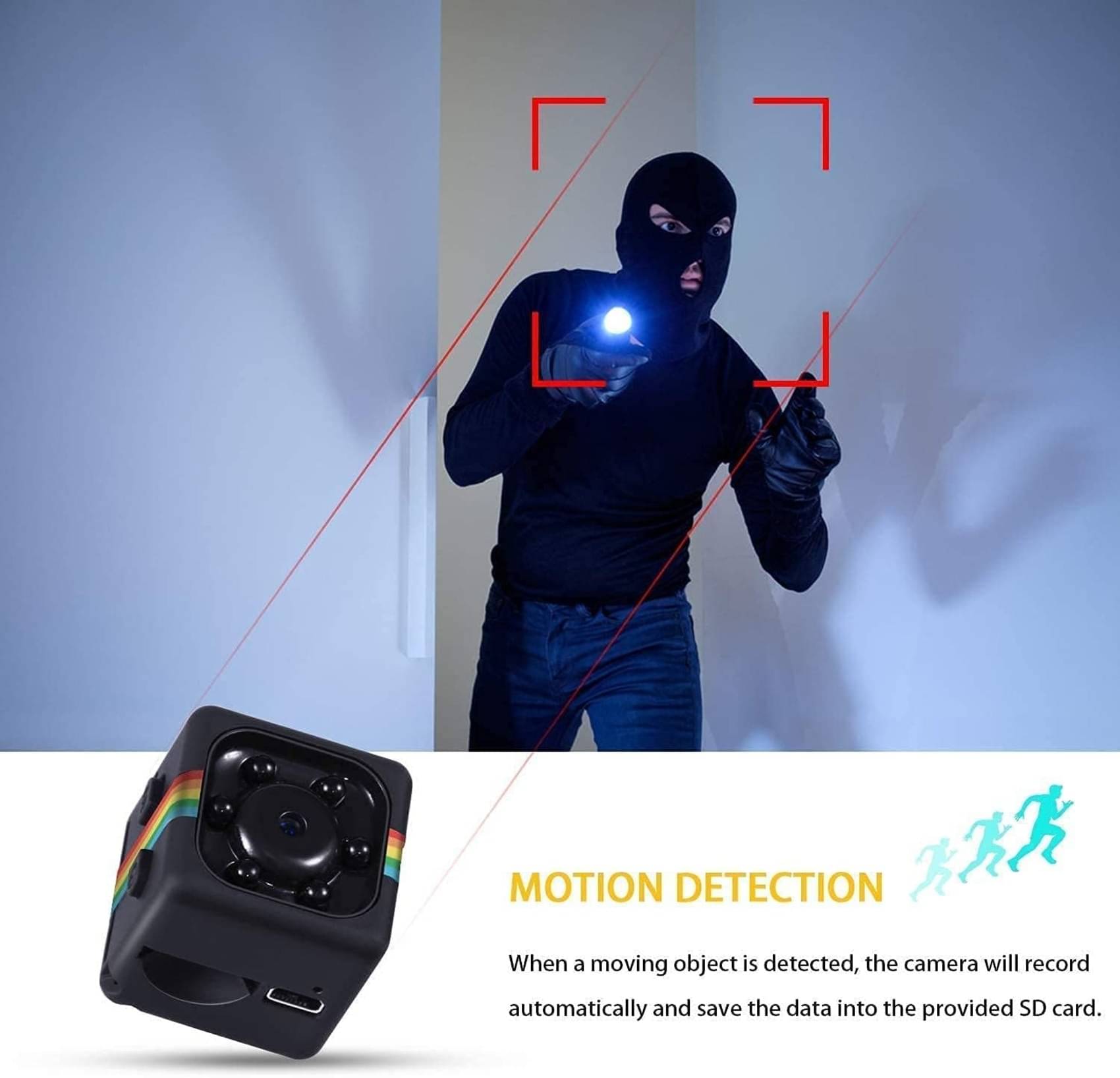 1080P Mini Spy Camera with Low Light Vision, Mini Portable Security Camera, Hidden Camera with Audio and Video Recorder for Home/Office Security Camera. (Black) 1080P Mini Spy Camera with Low Light Vision, Mini Portable Security Camera, Hidden Camera with Audio and Video Recorder for Home/Office Security Camera. (Black)
