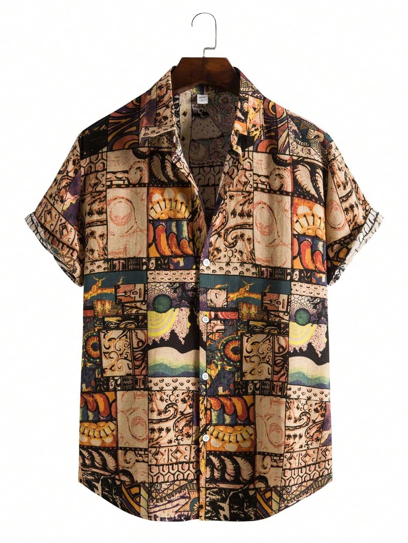     			AAPSKA Poly Cotton Regular Fit Printed Half Sleeves Men's Casual Shirt - Multi ( Pack of 1 )