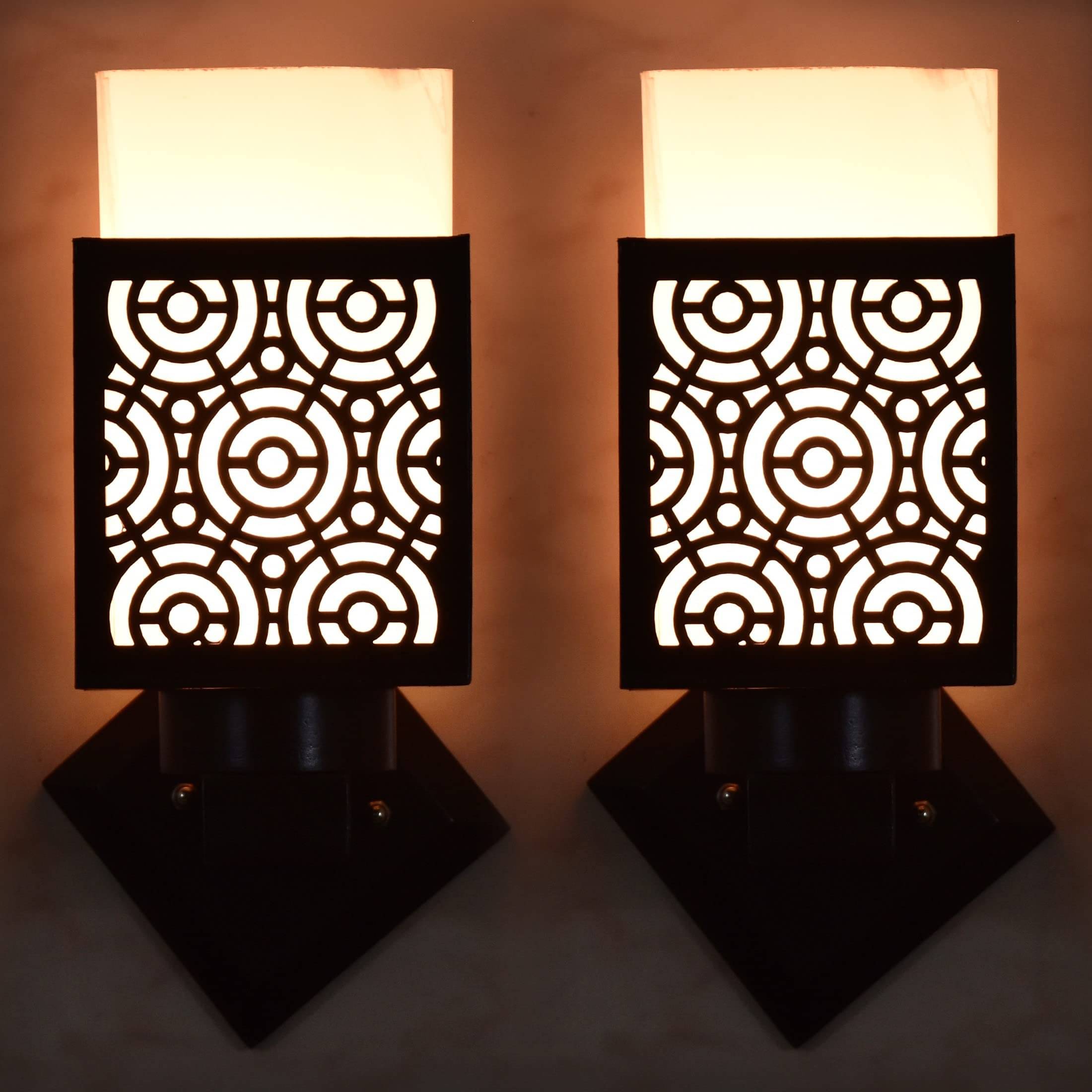     			AFAST Black Up Light Wall Lamp ( Pack of 2 )