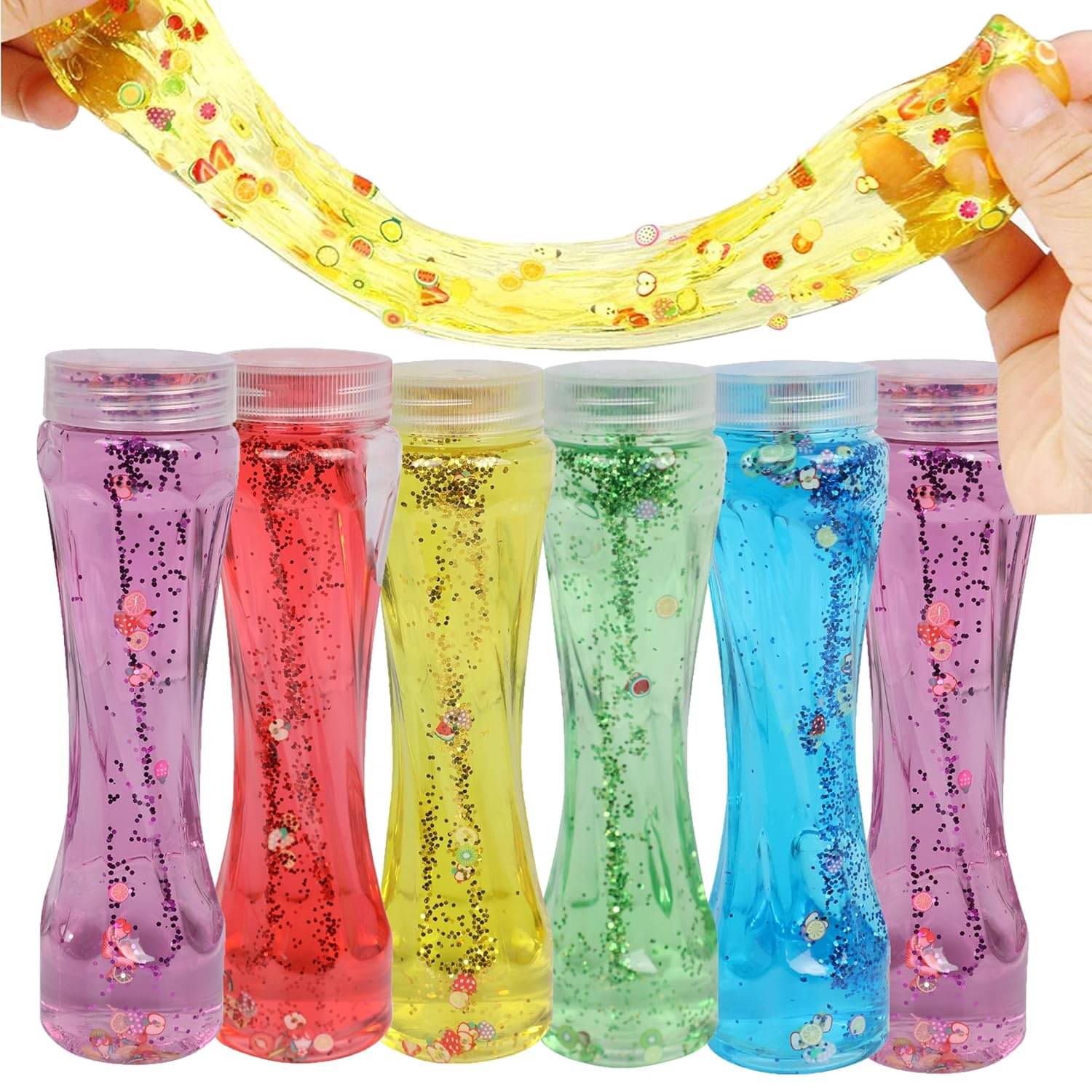 ATIPRIYA Pack of 6 Multi Coloured Designer Attractive Colorful Sparkling Glittery Slime, Magic Clay - Non-Toxic - Mud Putty Toy for Kids. ATIPRIYA Pack of 6 Multi Coloured Designer Attractive Colorful Sparkling Glittery Slime, Magic Clay - Non-Toxic - Mud Putty Toy for Kids.
