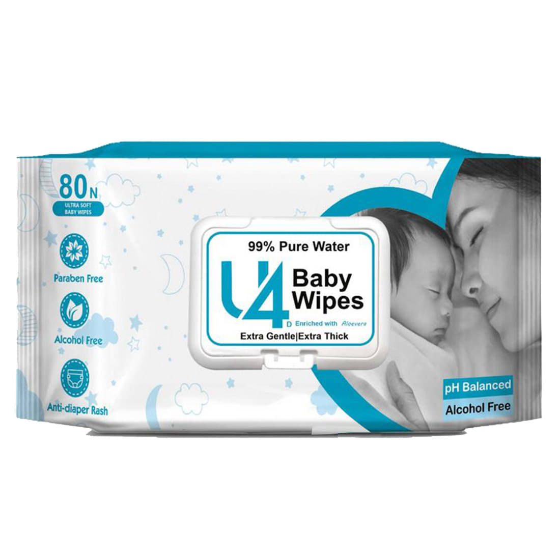     			Adbeni Non Scented Wet wipes For Babies ( Pack of 1 )