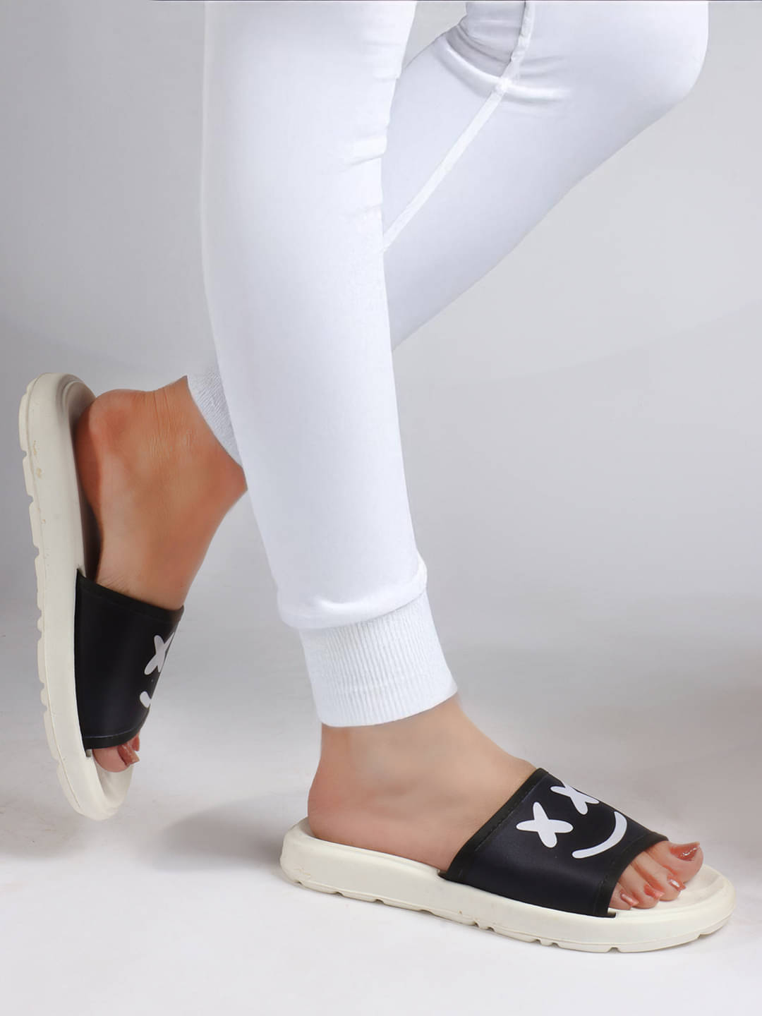 Aroom Off White Women's Slide Flip Flop Aroom Off White Women's Slide Flip Flop