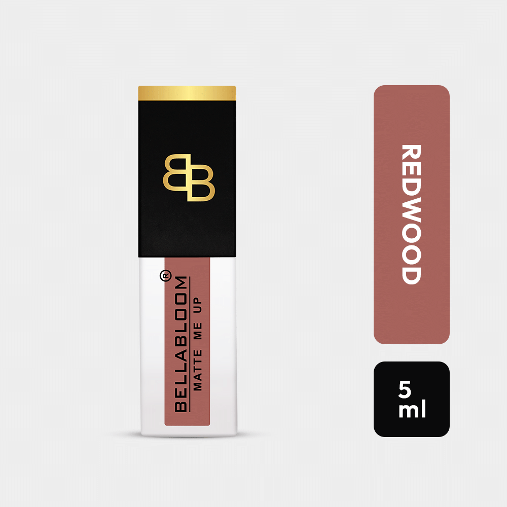     			BELLABLOOM Cappuccino Redwood Brown Liquid Matte Lipstick, 5ml (Pack of 1)