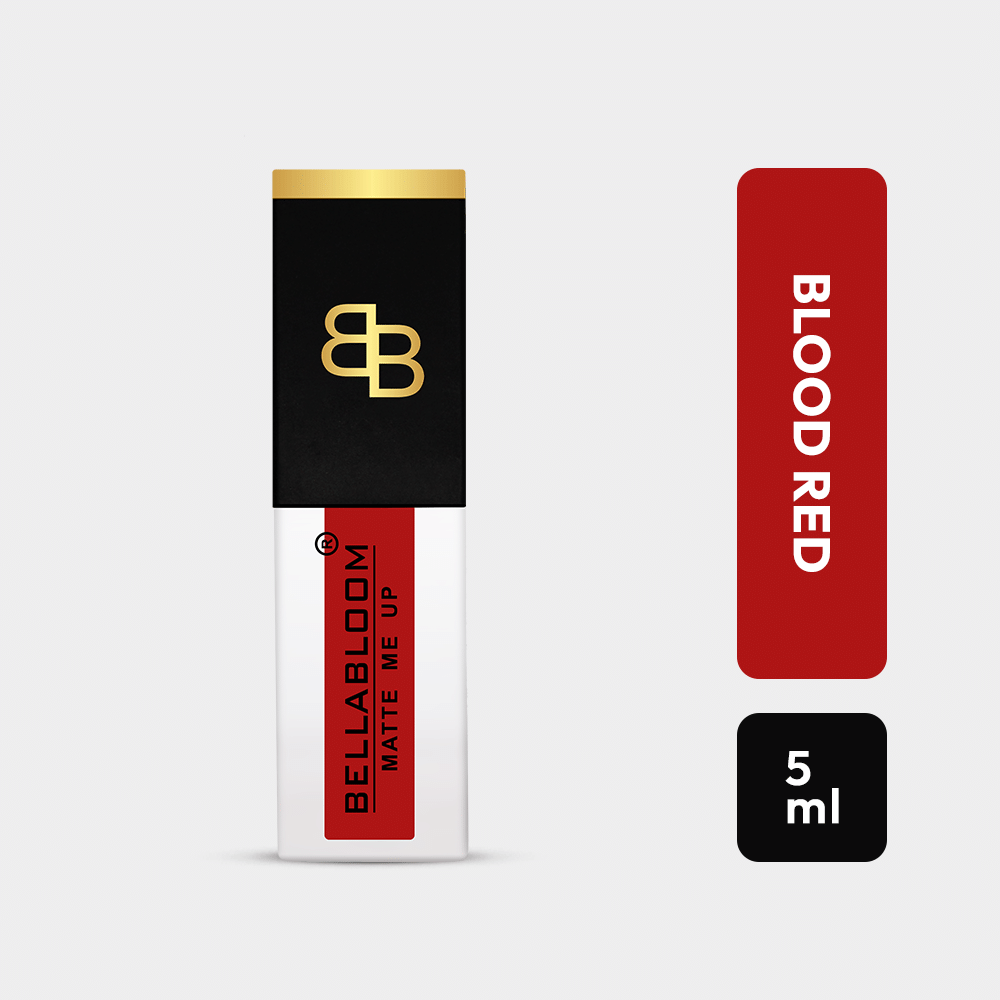     			BELLABLOOM Blood Red Liquid Matte Lipstick, Long-Lasting & Waterproof, 5ml (Pack of 1)