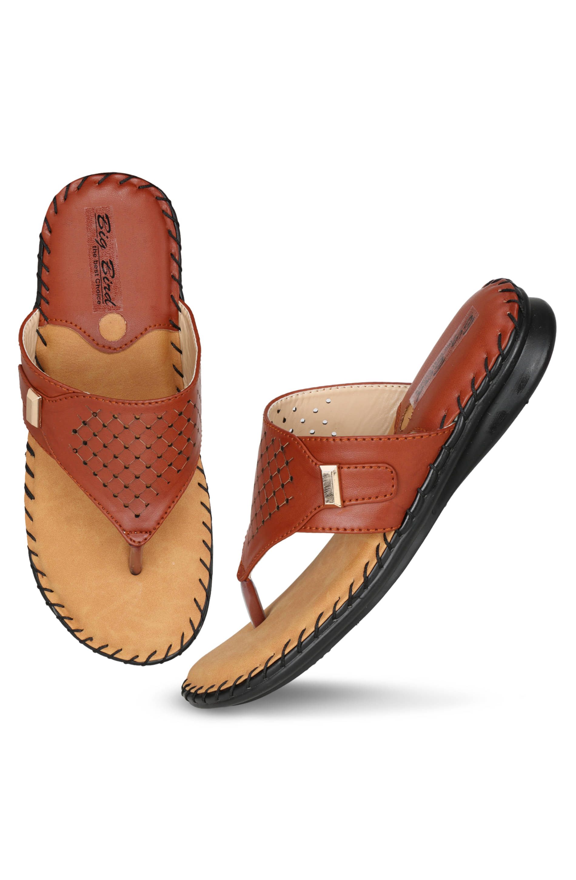     			BIG BIRD Brown Women's Flats