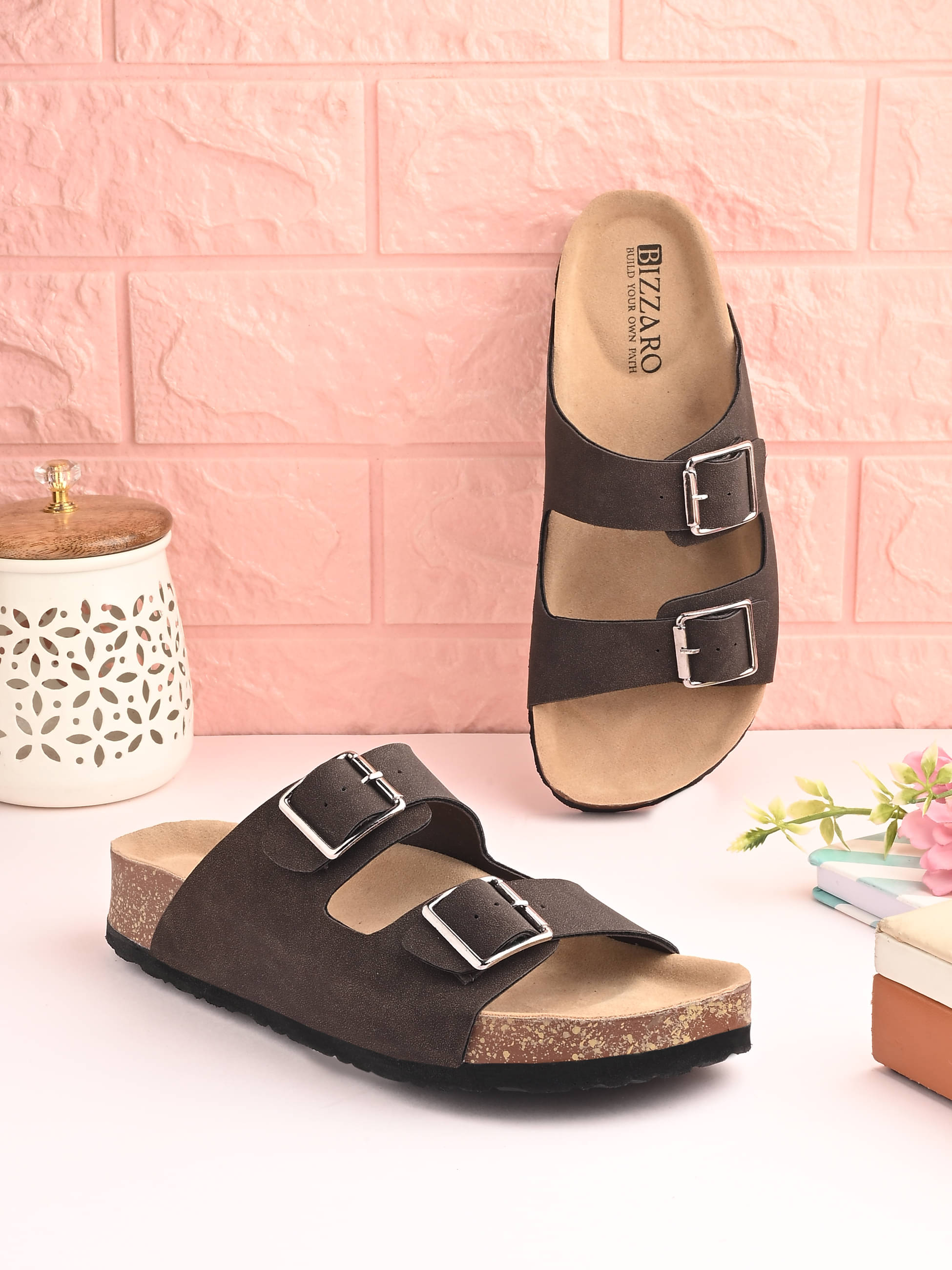     			BIZZARO Brown Women's Flats