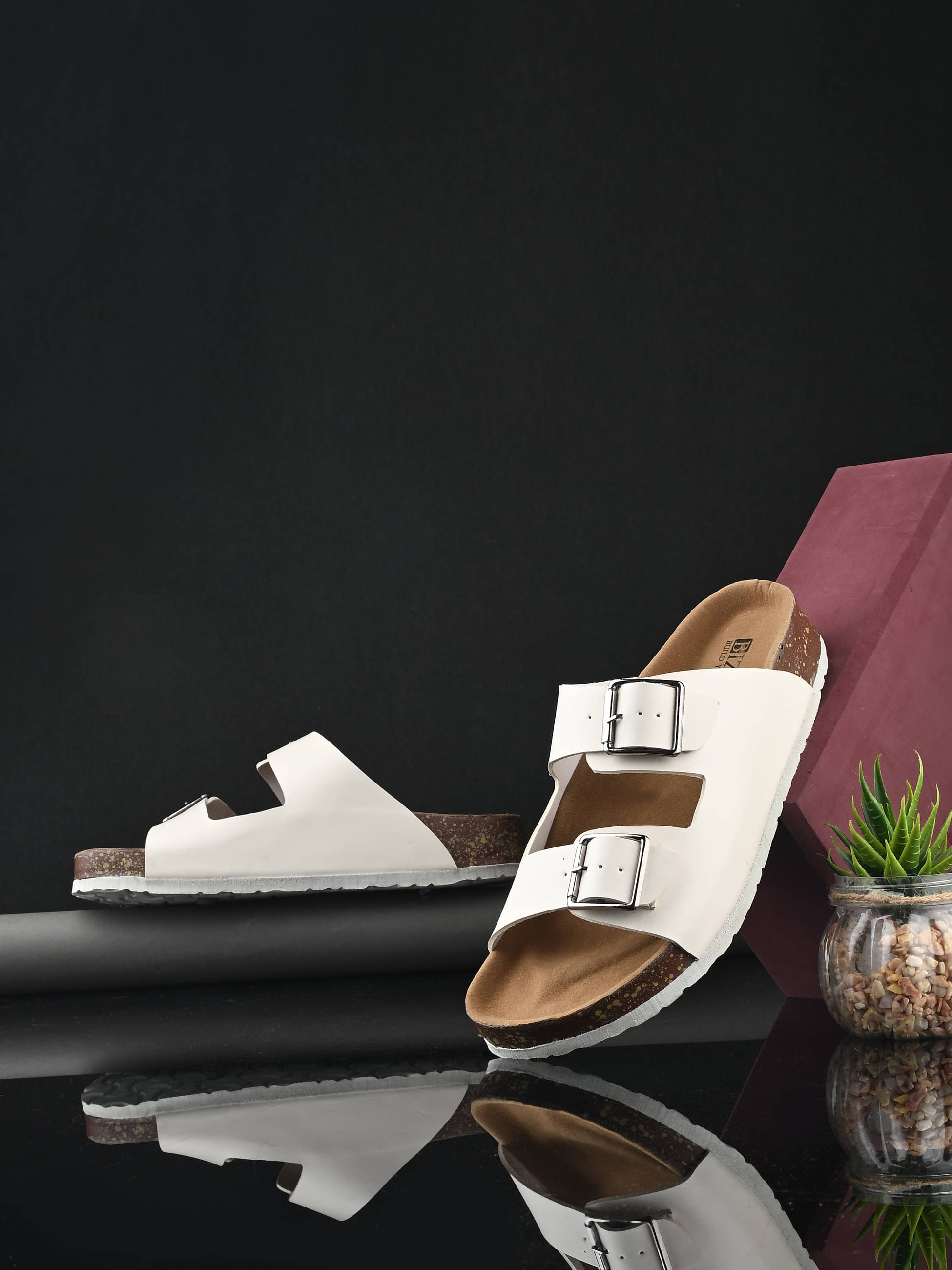     			BIZZARO White Women's Flats