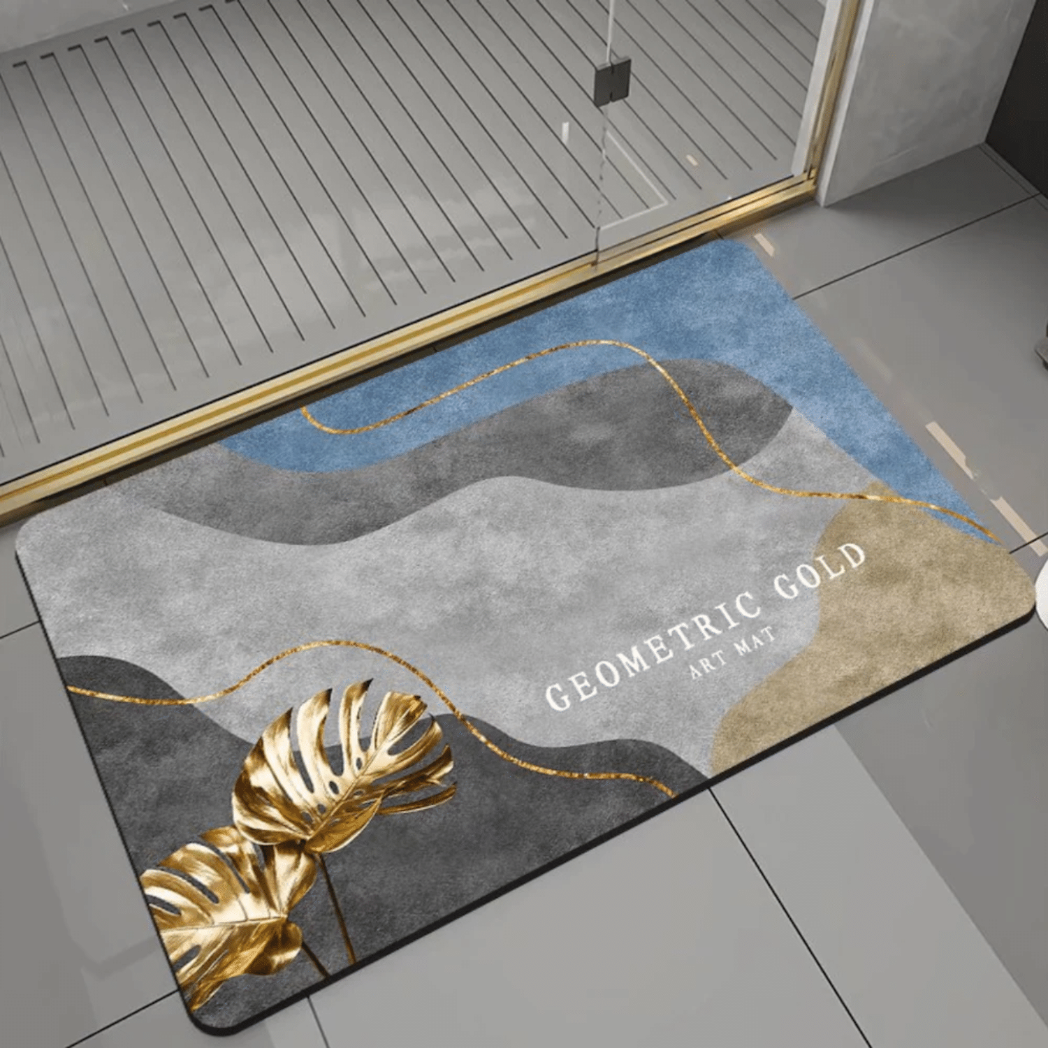 BLUE HOME AND KITCHEN Set of 1 Anti-skid Rubber Door Mat ( 58 X 38 cm ) Gold BLUE HOME AND KITCHEN Set of 1 Anti-skid Rubber Door Mat ( 58 X 38 cm ) Gold
