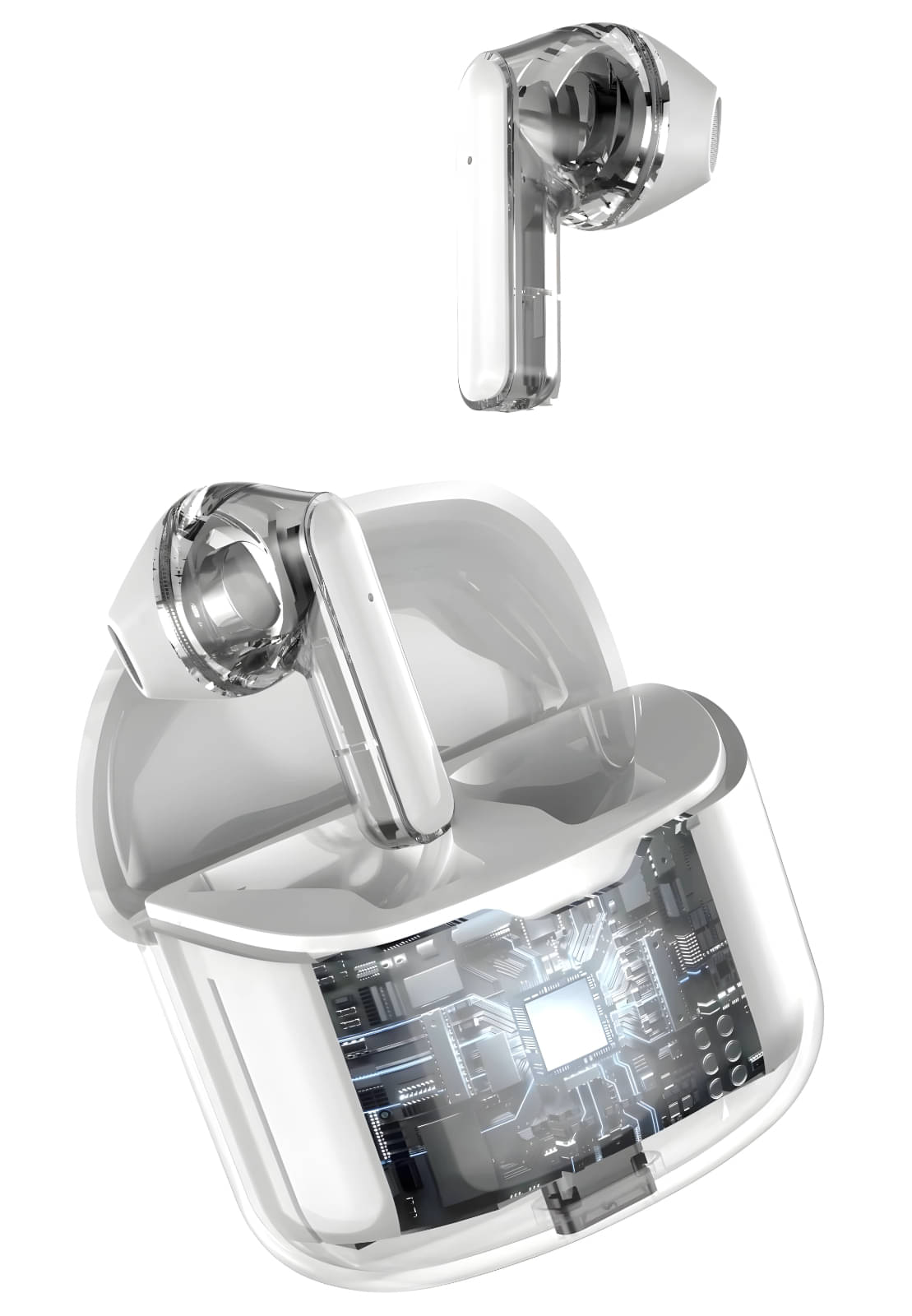     			COREGENIX J225 Transparent Bluetooth True Wireless (TWS) In Ear 30 Hours Playback Low Latency,Powerfull bass IPX5(Splash & Sweat Proof) White