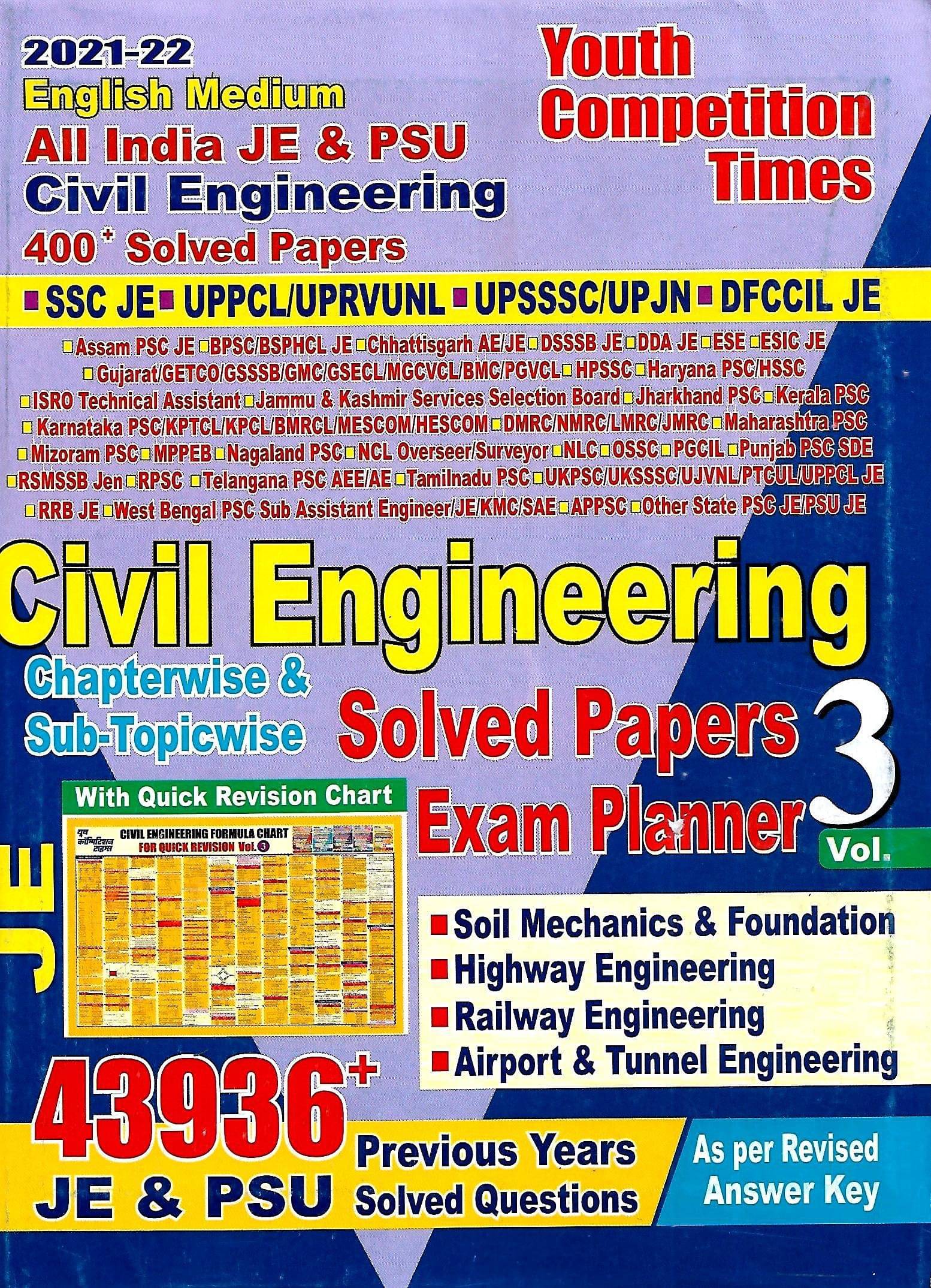 Civil Engineering Chapterwise 43936+ Solved Papers Vol-3 English Medium Youth Competition Times Publications Pvt. Ltd (Paperback, Rohit Kumar Singh) Civil Engineering Chapterwise 43936+ Solved Papers Vol-3 English Medium Youth Competition Times Publications Pvt. Ltd (Paperback, Rohit Kumar Singh)